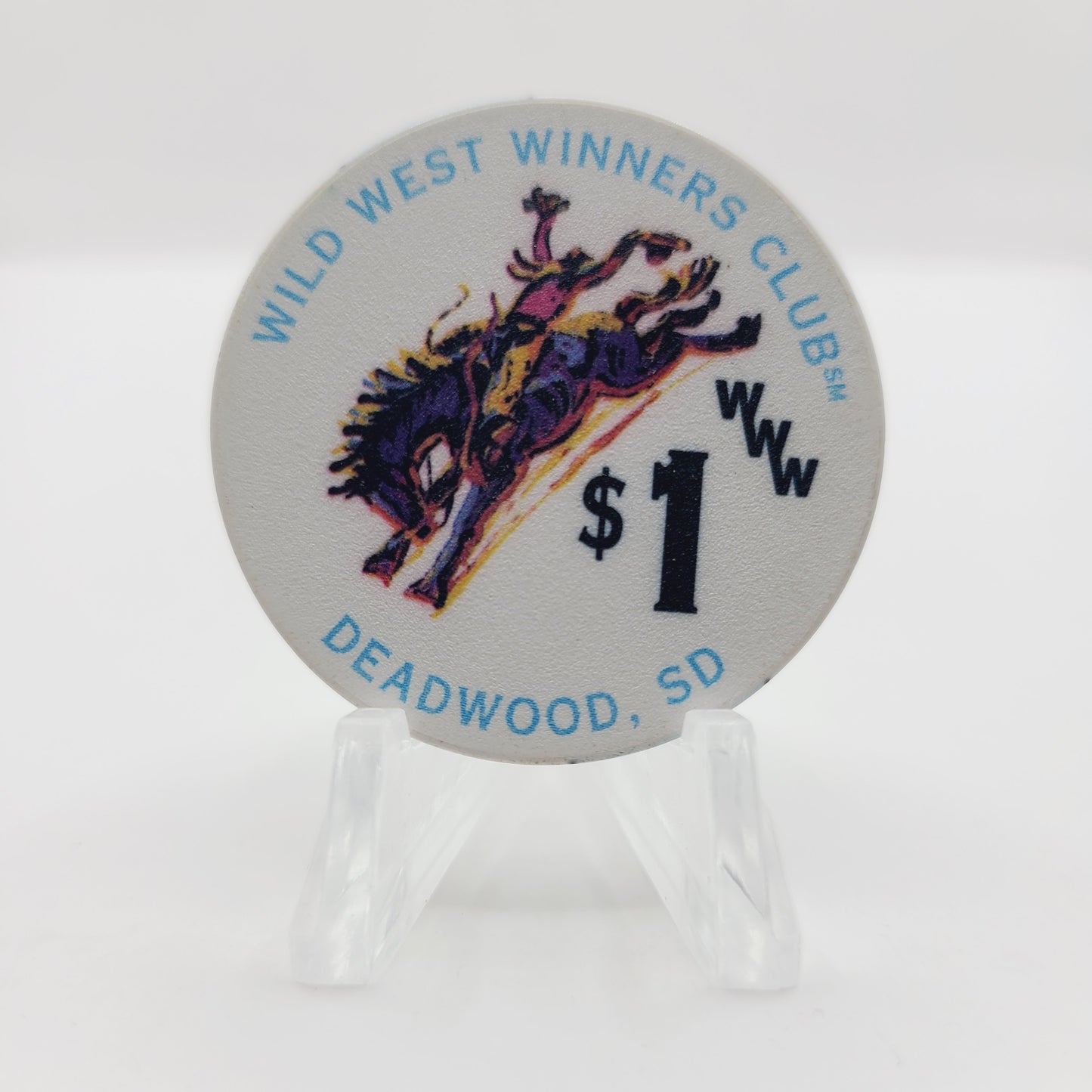 Wild West Winners Club Deadwood South Dakota 1996 $1 Casino Chip