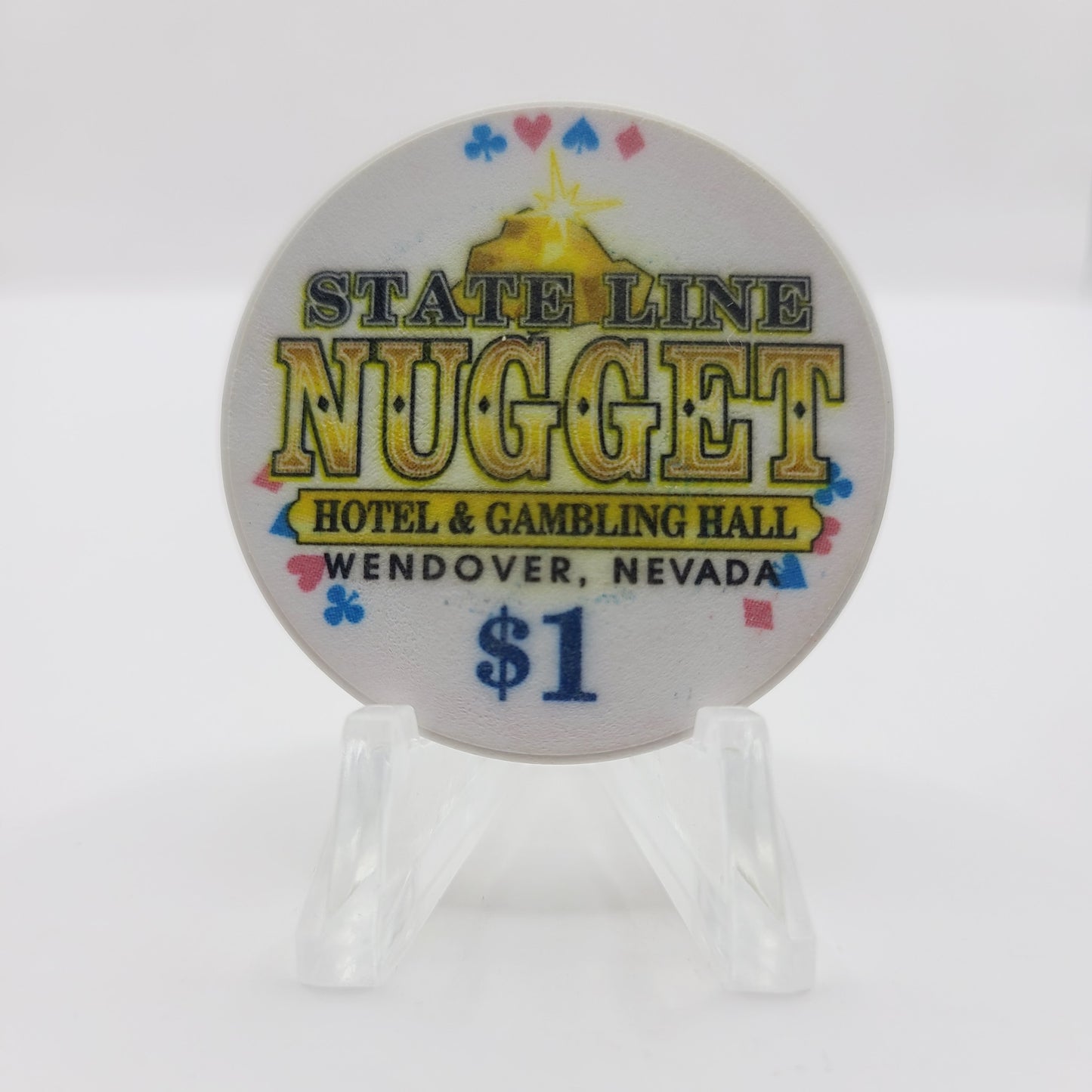 Stateline Nugget Hotel Gambling Hall Wendover Nevada 2002 $1 Casino Chip E1714