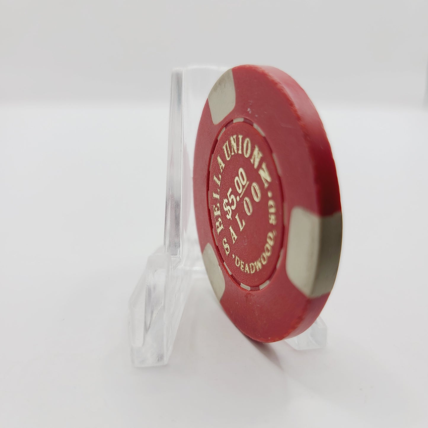 Bella Union Saloon Deadwood South Dakota 1989 $5 Casino Chip