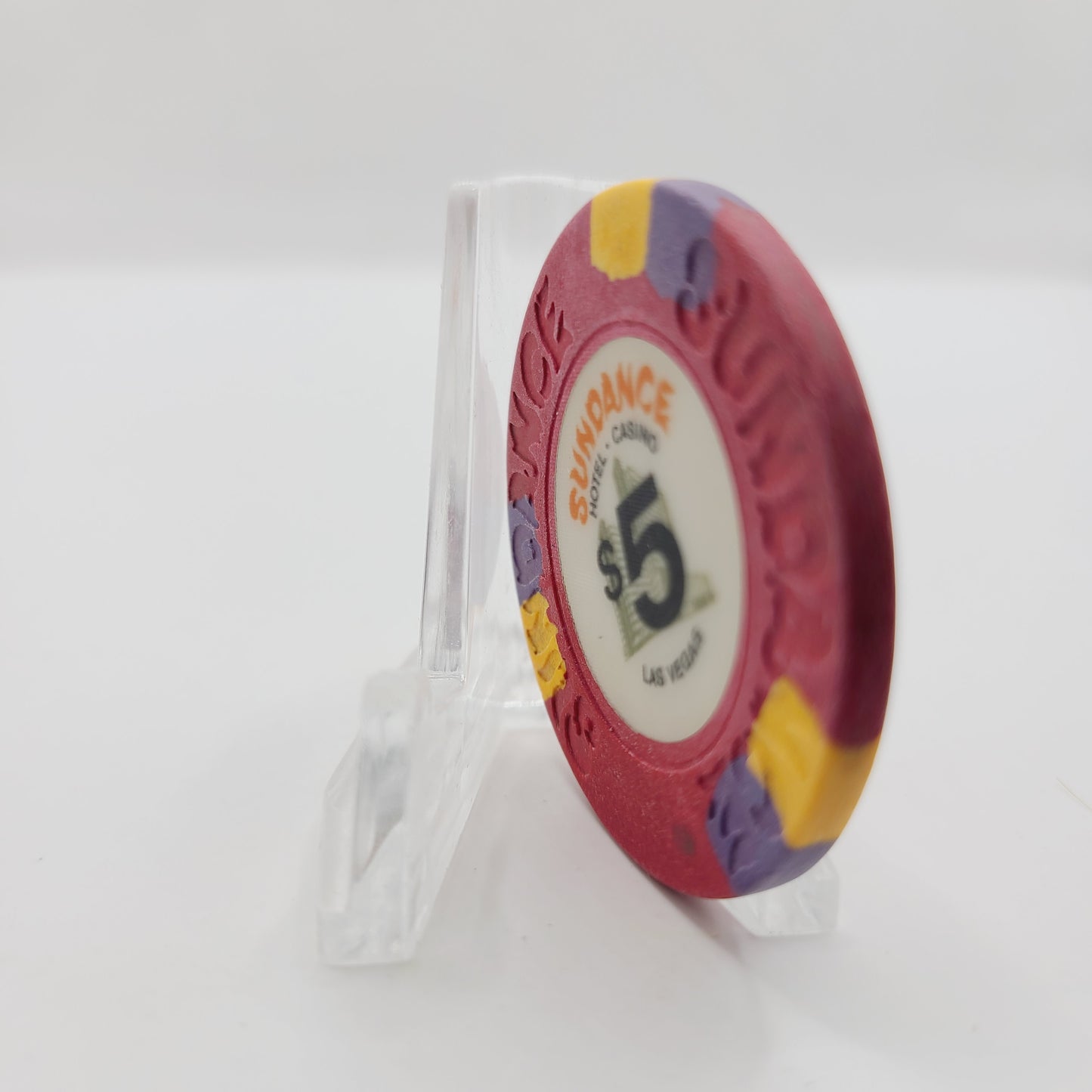 Sundance Hotel Casino Las Vegas Nevada 1980's $5 Casino Chip N2235 (Circulated)