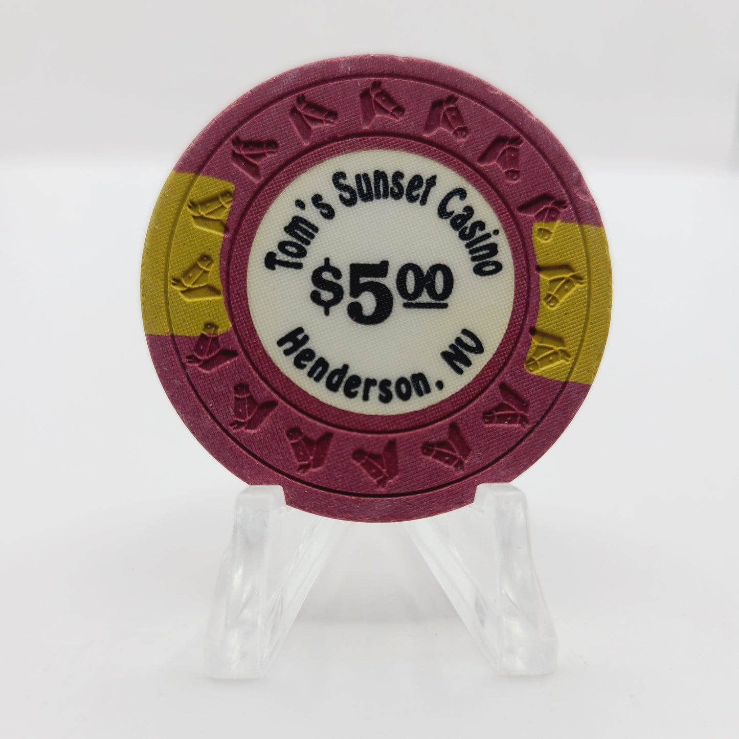 Tom's Sunset Casino Henderson Nevada 1989 $5 Casino Chip N2242