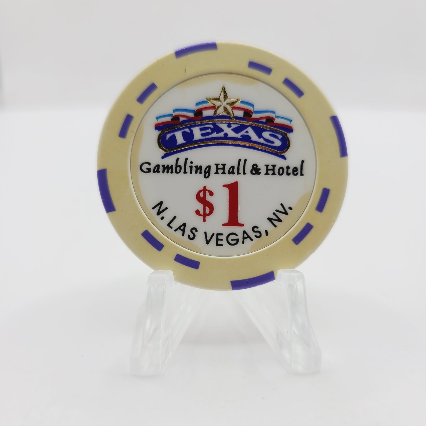 Texas Gambling Hall and Hotel Las Vegas Nevada 1995 $1 Casino Chip