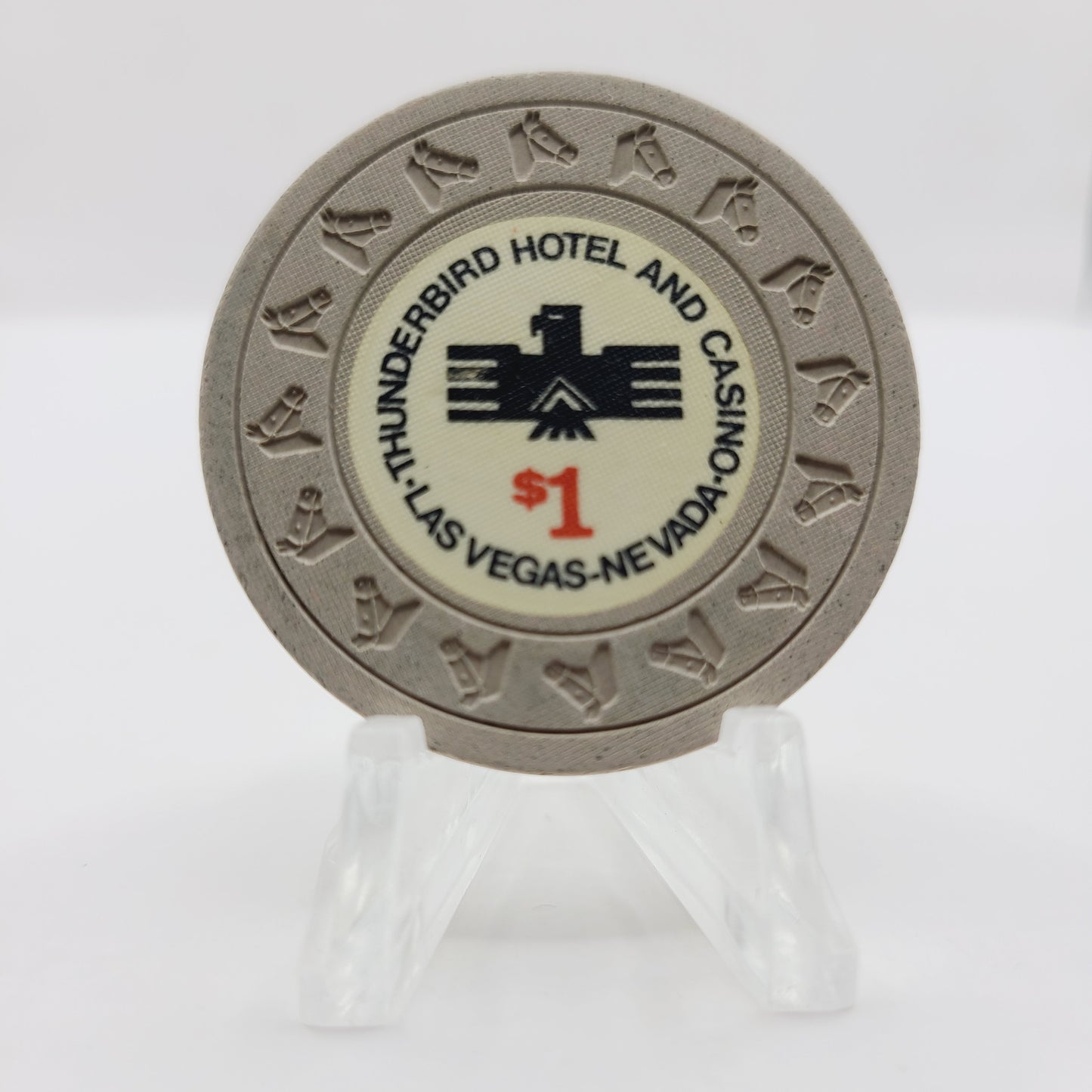 Thunderbird Hotel Casino Las Vegas Nevada 1972 $1 Casino Chip N2253