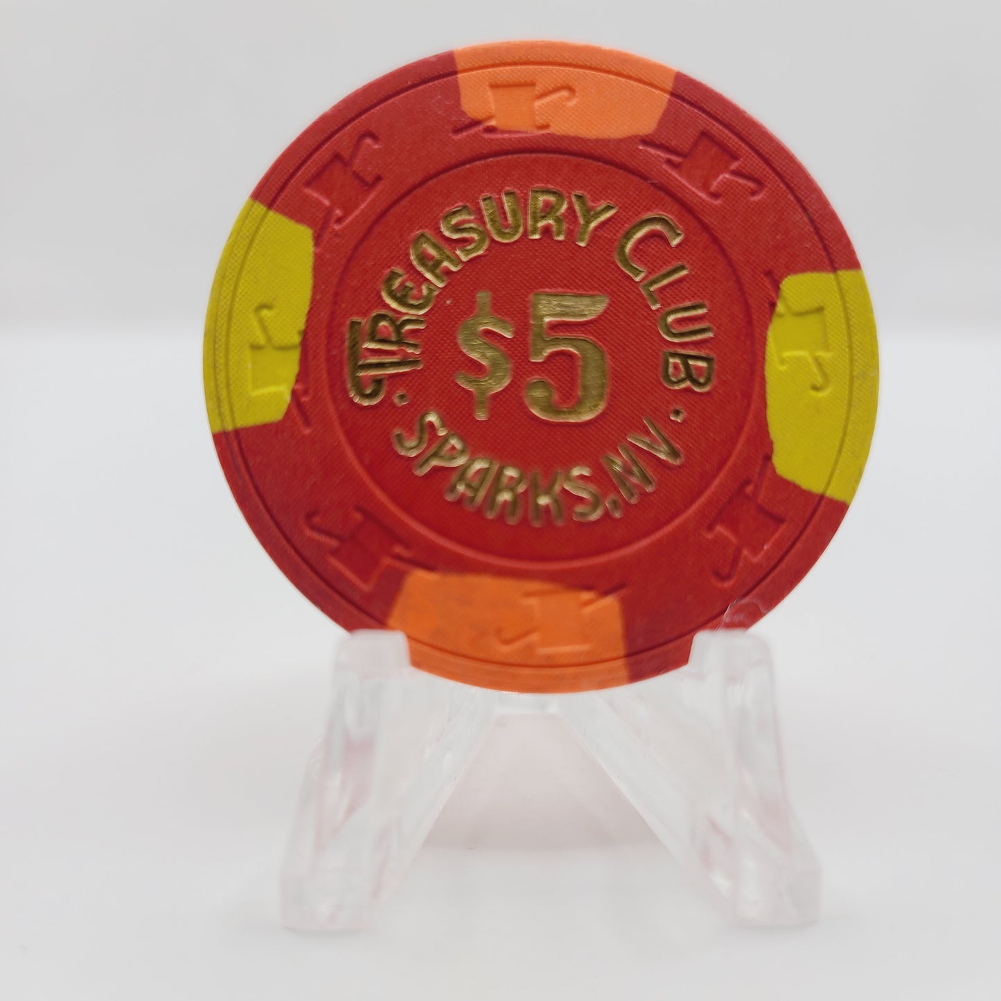 Treasury Club Casino Sparks Nevada 1989 $5 Casino Chip N1186