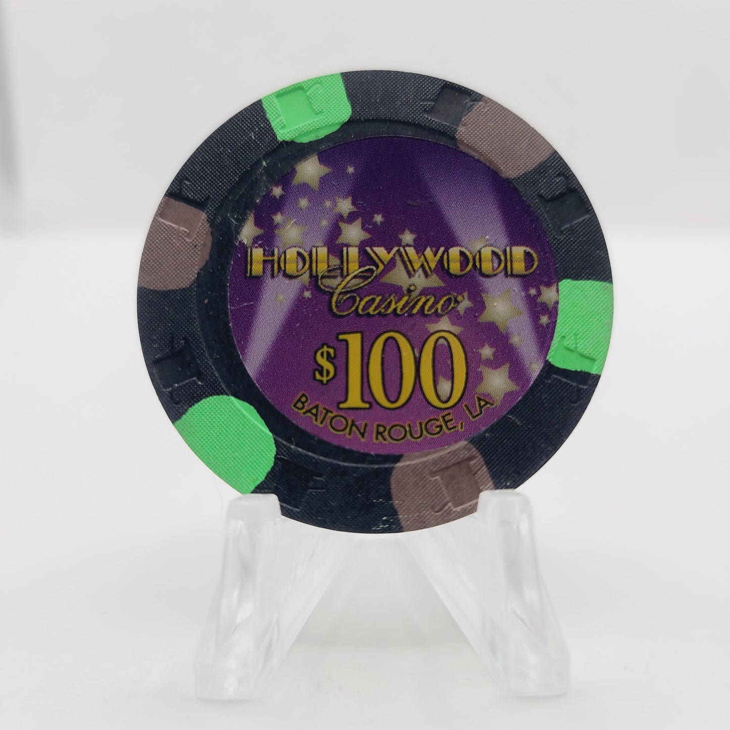 Hollywood Casino Baton Rouge Louisiana "UNCIRCULATED" $100 Casino Chip (Backup Rack)