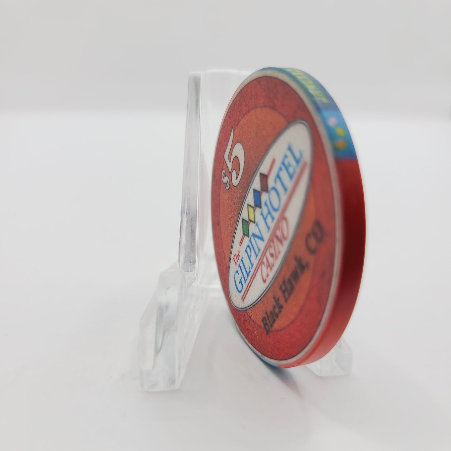 The Gilpin Hotel Casino Black Hawk Colorado "Happy New Year 2001" $5 Casino Chip