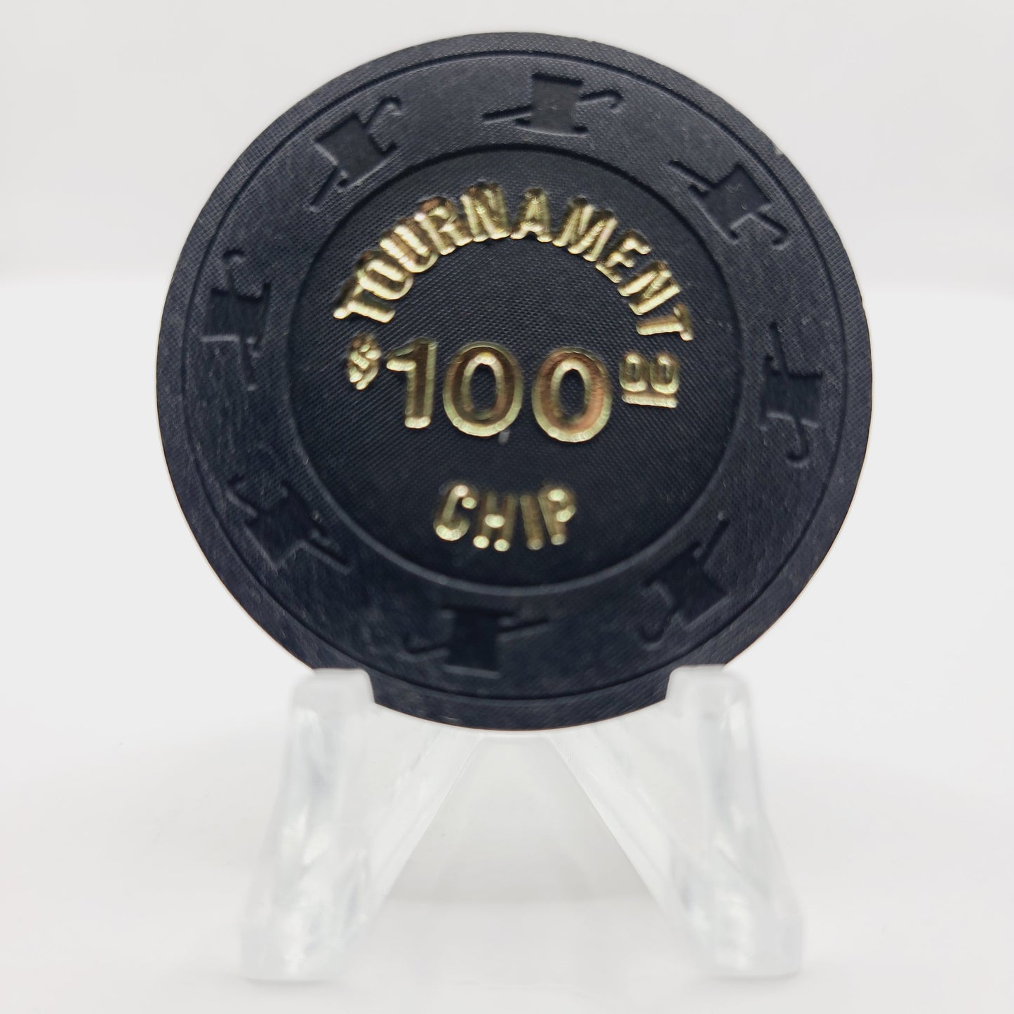 Vegas World Hotel Casino Las Vegas Nevada 1980's $100 NCV Tournament Chip N9258