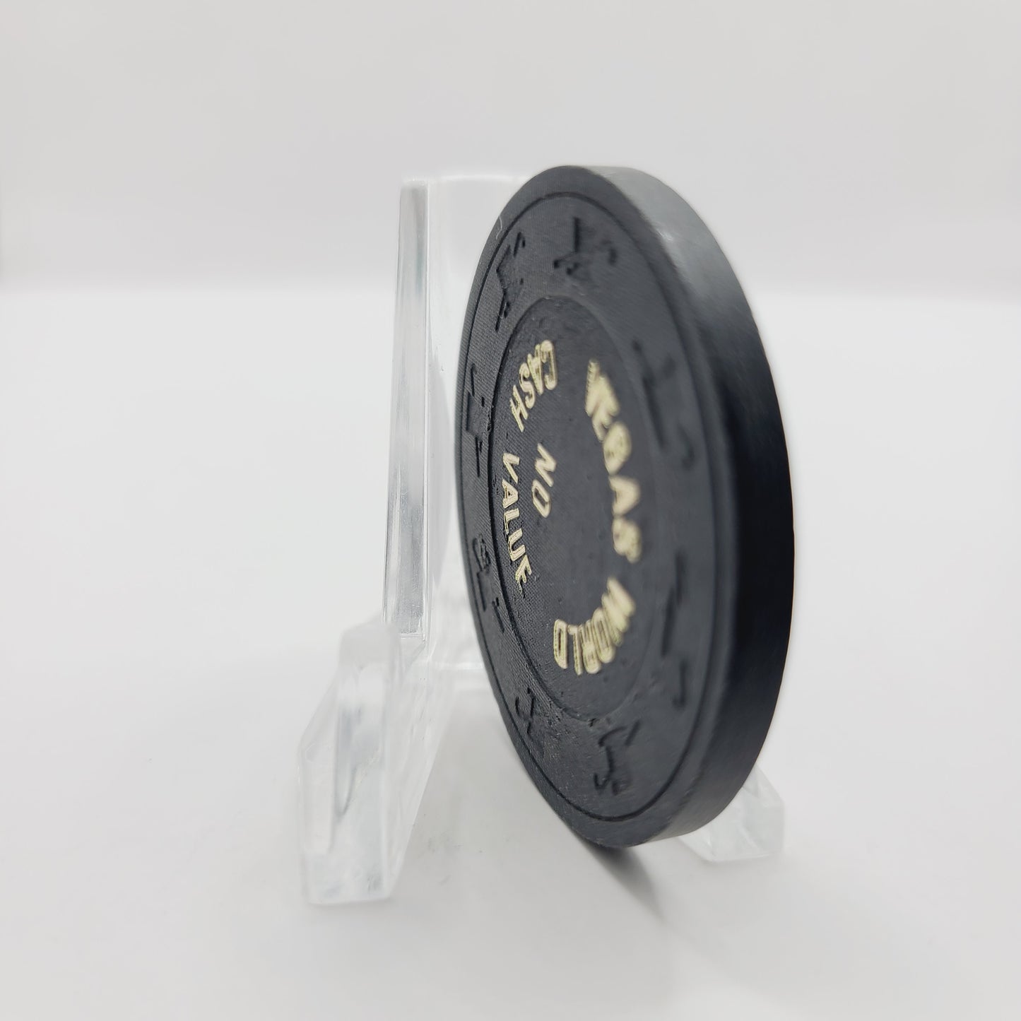 Vegas World Hotel Casino Las Vegas Nevada 1980's $100 NCV Tournament Chip N9258