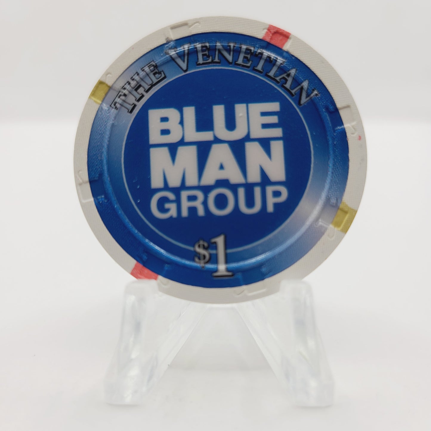 The Venetian Resort Hotel Casino Las Vegas Nevada 2005 "Blue Man Group" $1 Casino Chip E4948