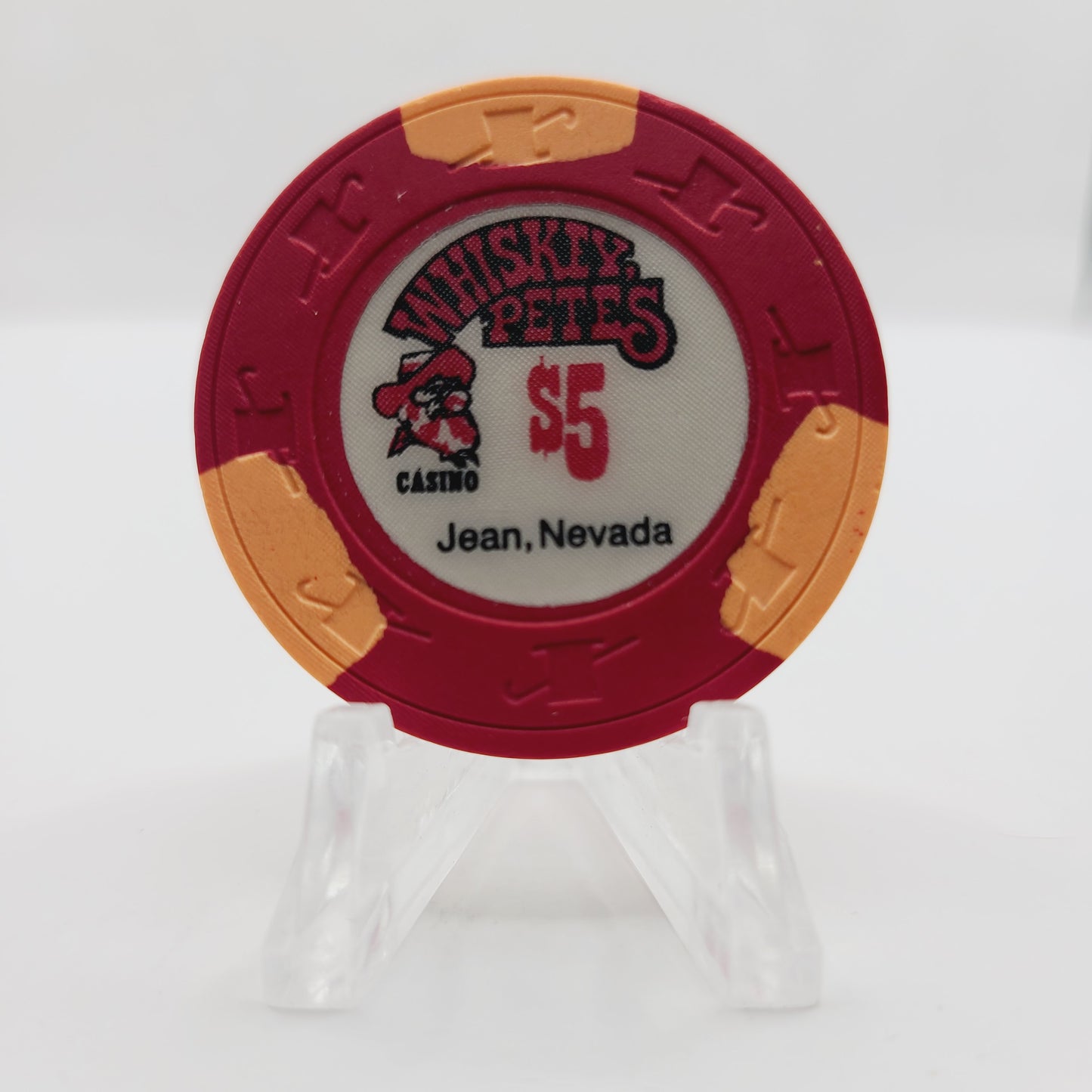 Whiskey Pete's Hotel Casino Jean Nevada 1980 $5 Casino Chip N1252 (Circulated)