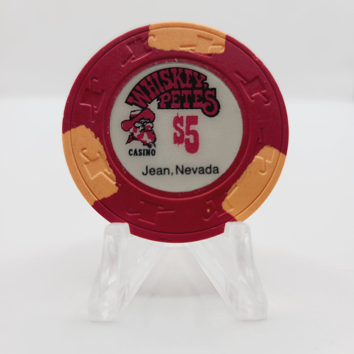 Whiskey Pete's Hotel Casino Jean Nevada 1980 $5 Casino Chip N1252 (Circulated)