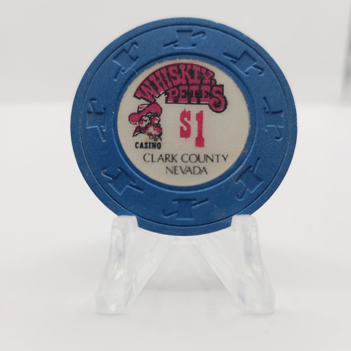 Whiskey Pete's Hotel Casino Primm Nevada "Clark County" 1984 $1 Casino Chip N2310