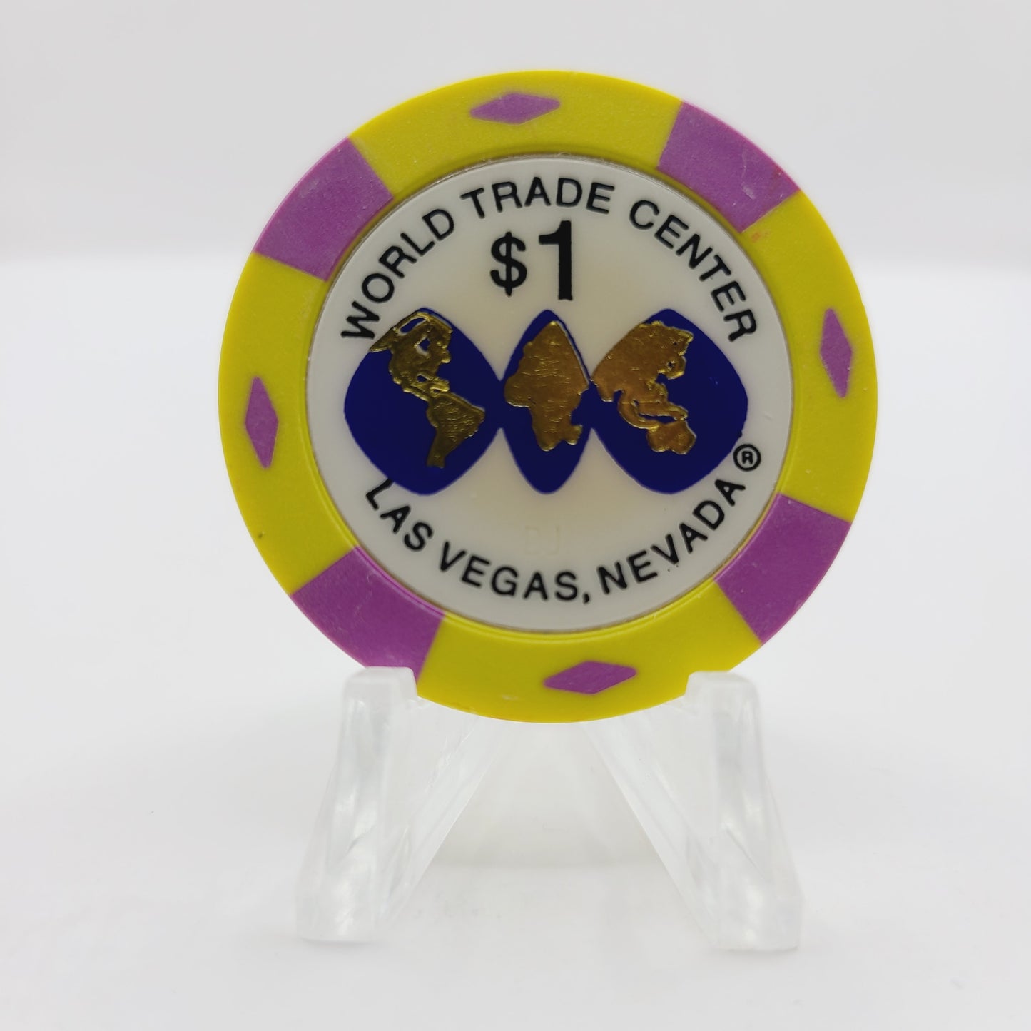 World Trade Center Hotel Casino Las Vegas Nevada 1997 $1 Casino Chip V9974