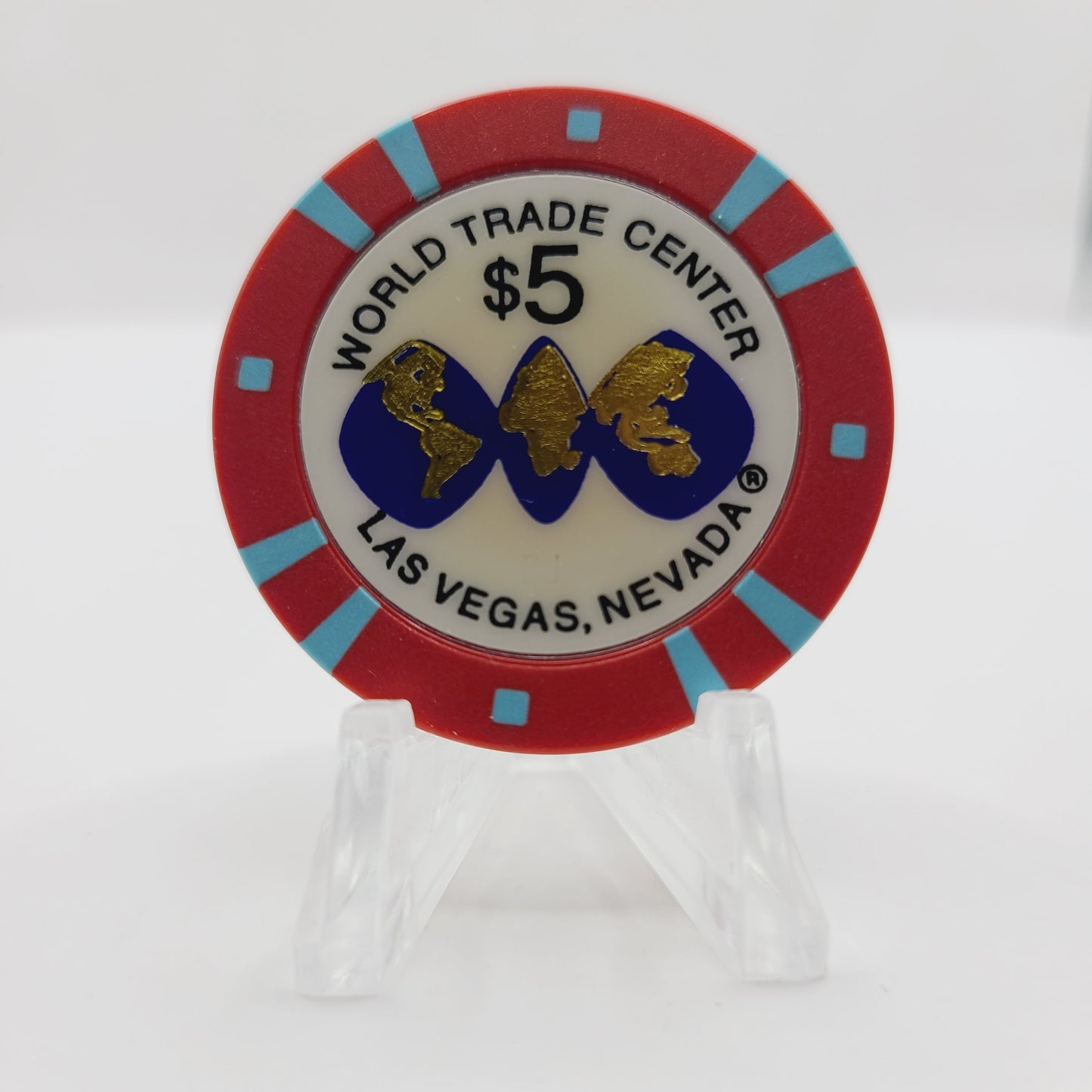 World Trade Center Hotel Casino Las Vegas Nevada 1997 $5 Casino Chip V9975