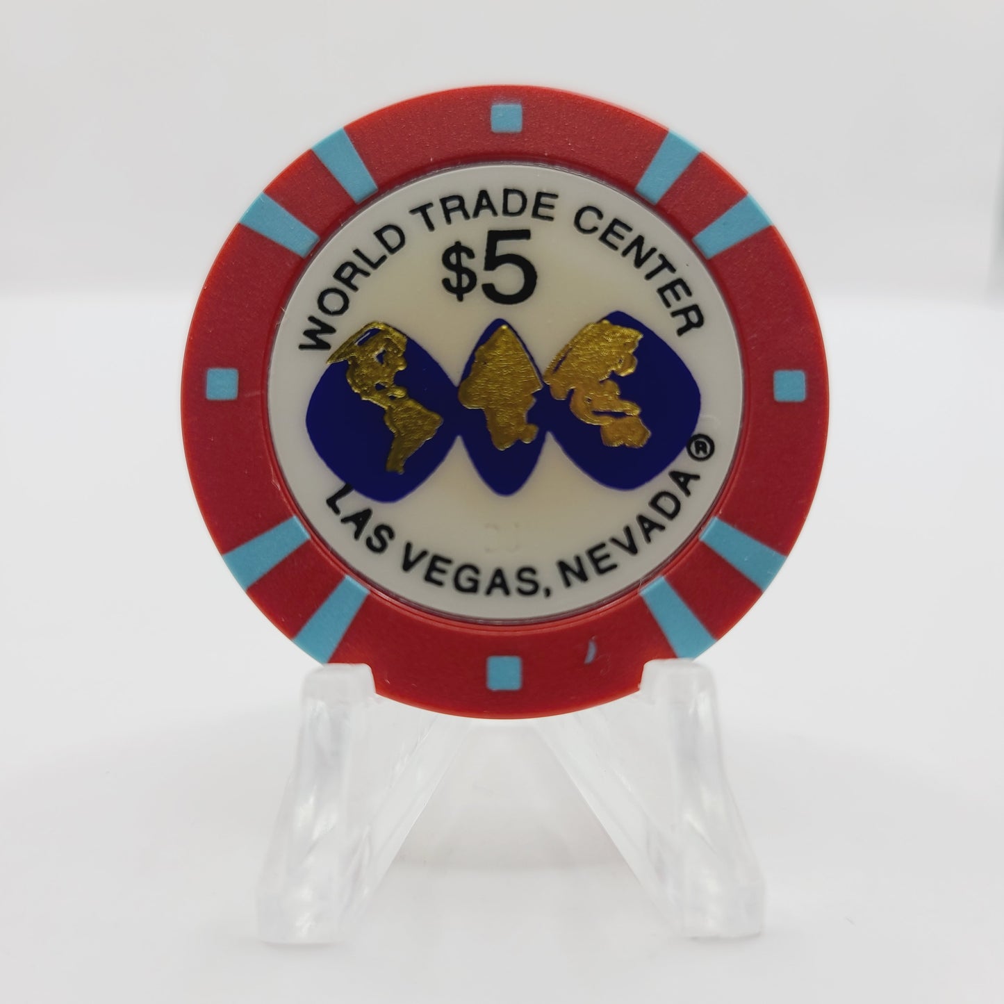 World Trade Center Hotel Casino Las Vegas Nevada 1997 $5 Casino Chip V9975