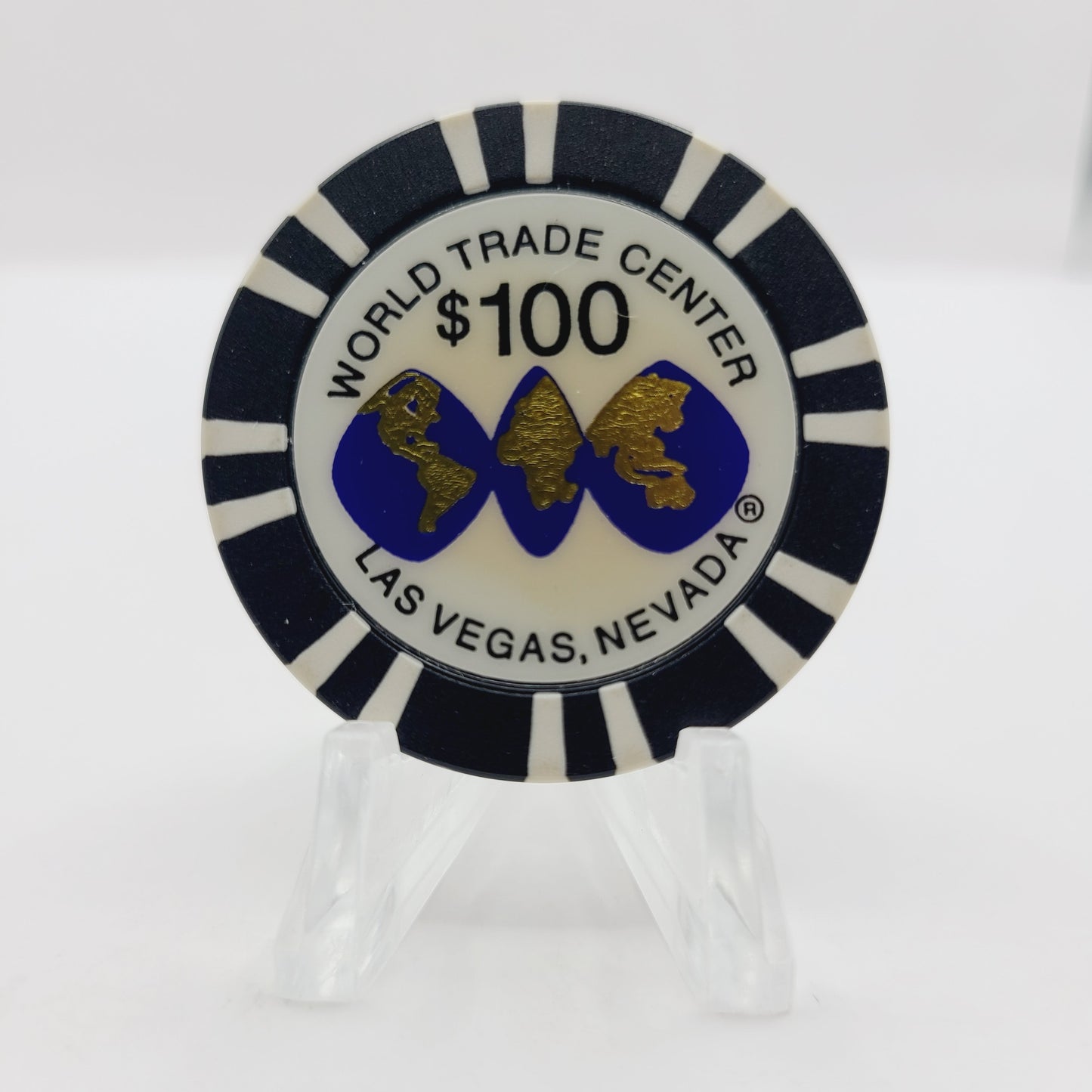 World Trade Center Hotel Casino Las Vegas Nevada 1997 $100 Casino Chip V9977