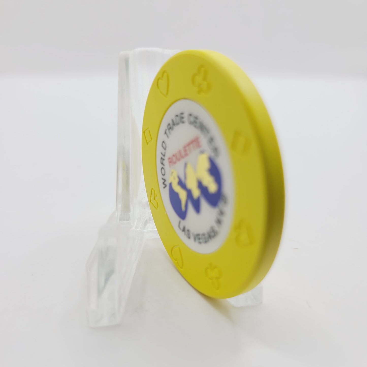 World Trade Center Hotel Casino Las Vegas Nevada 1997 Roulette Chip V9968 "Yellow"