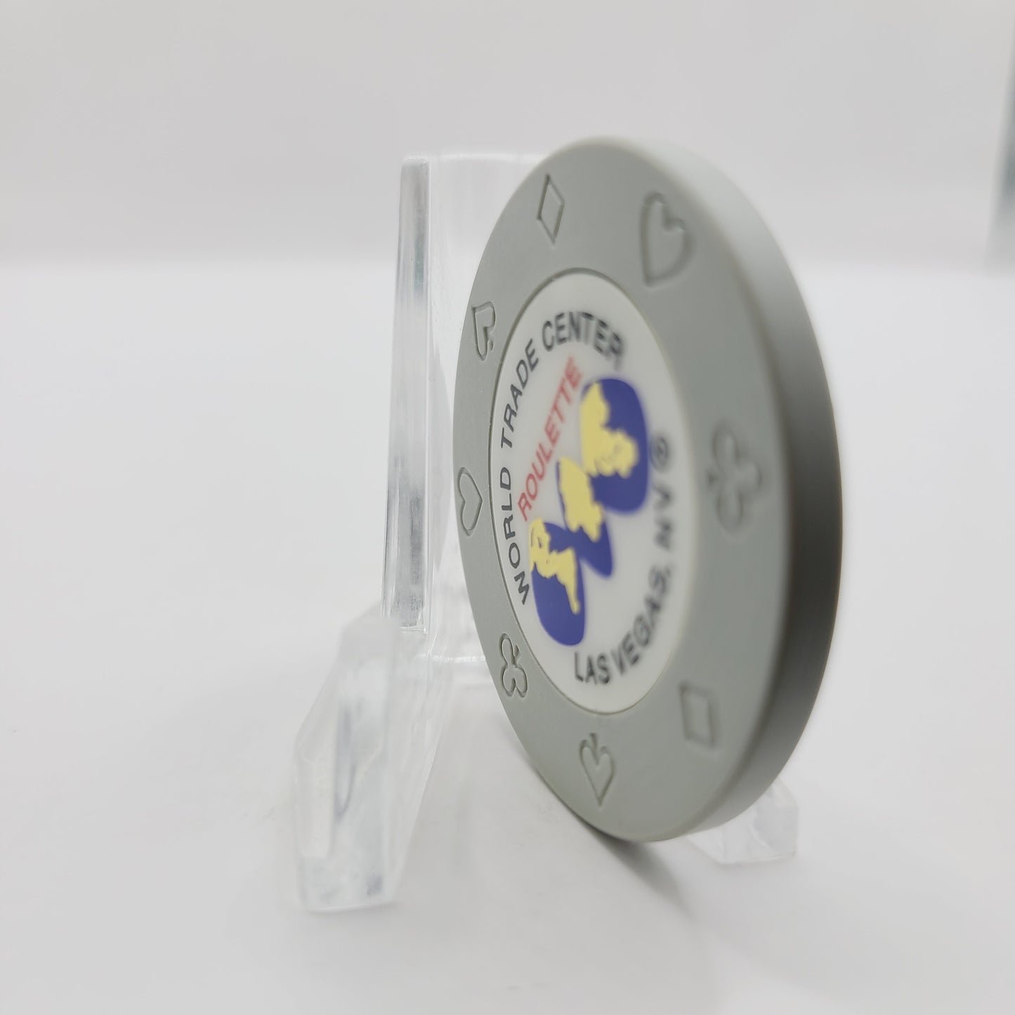 World Trade Center Hotel Casino Las Vegas Nevada 1997 Roulette Chip V9968 "Gray"