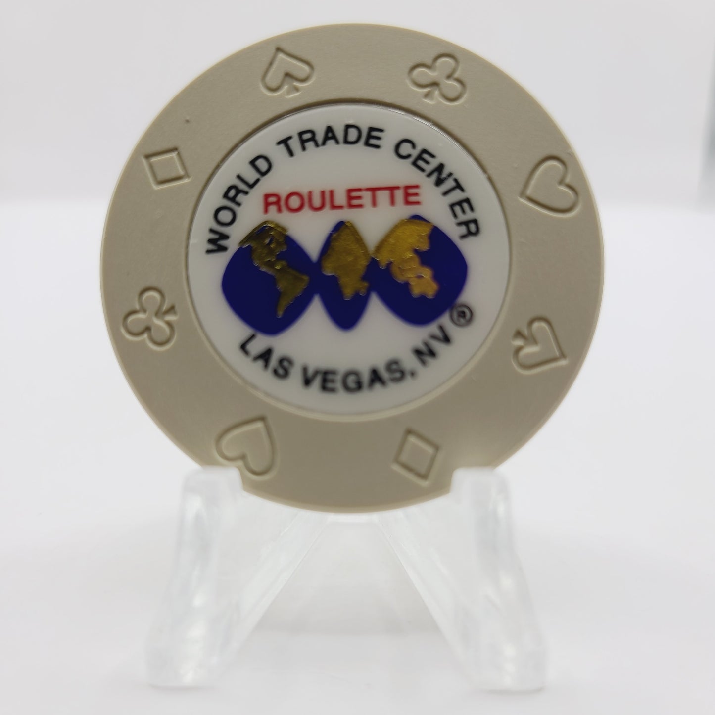 World Trade Center Hotel Casino Las Vegas Nevada 1997 Roulette Chip V9968 " Cream"