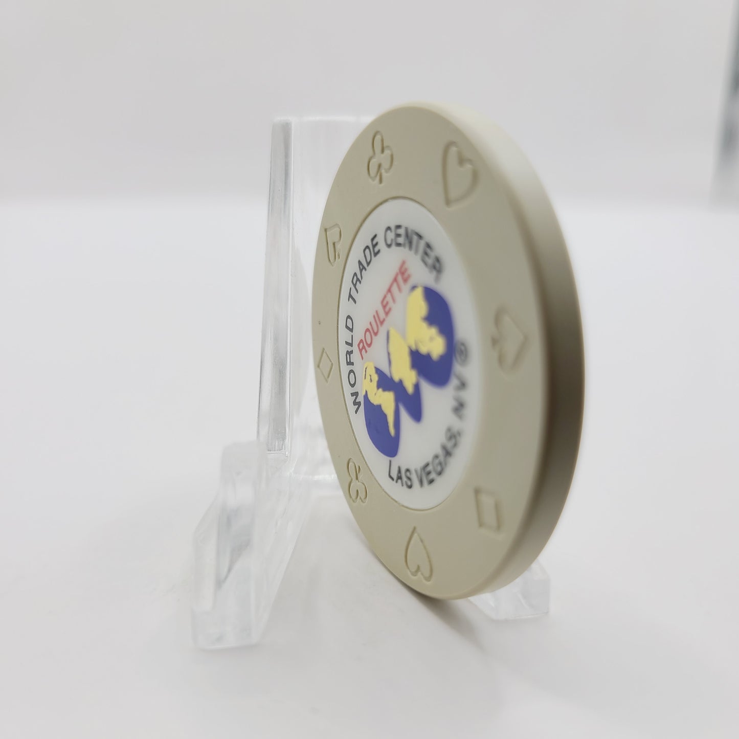 World Trade Center Hotel Casino Las Vegas Nevada 1997 Roulette Chip V9968 " Cream"