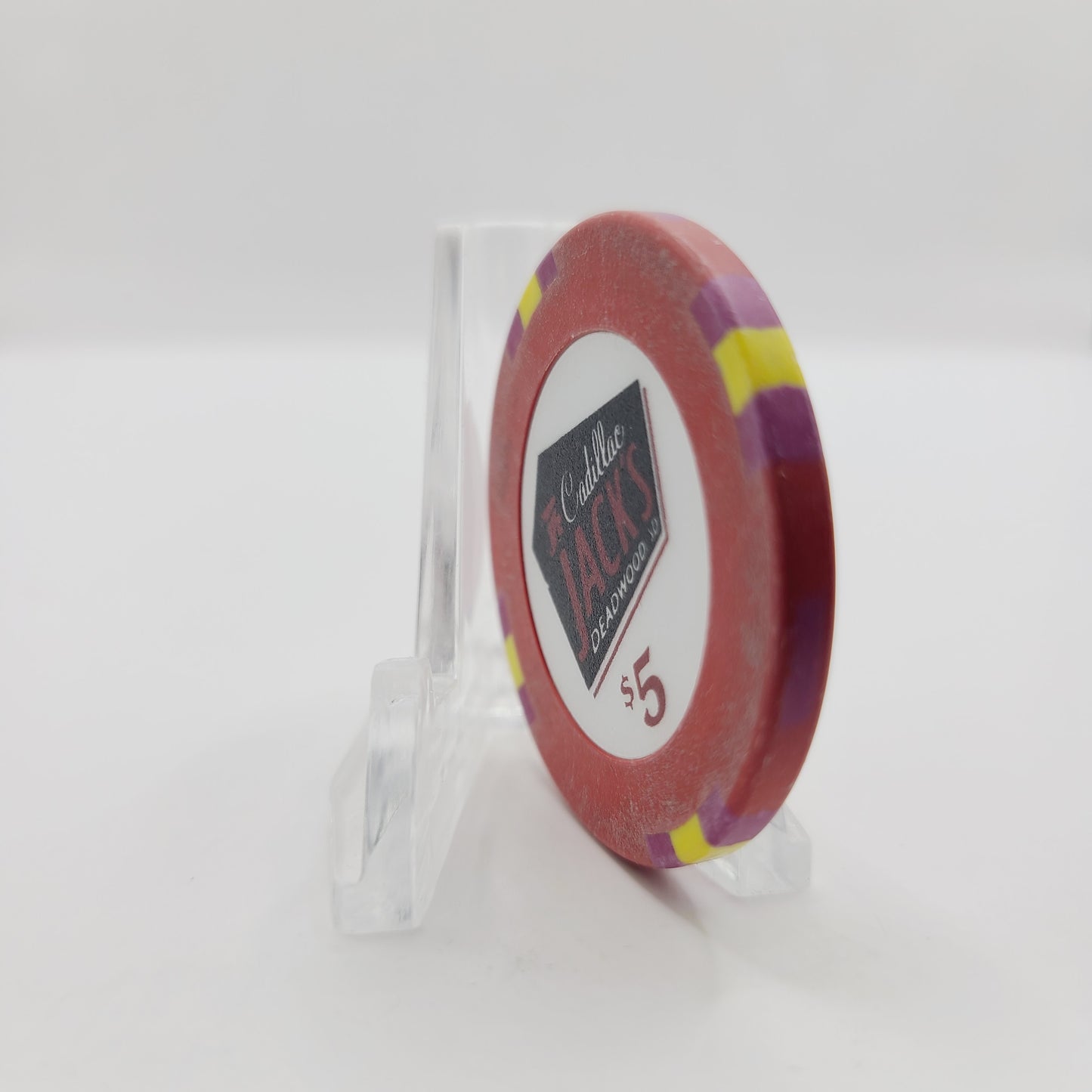 Cadillac Jack's Casino Deadwood South Dakota 2003 $5 Casino Chip