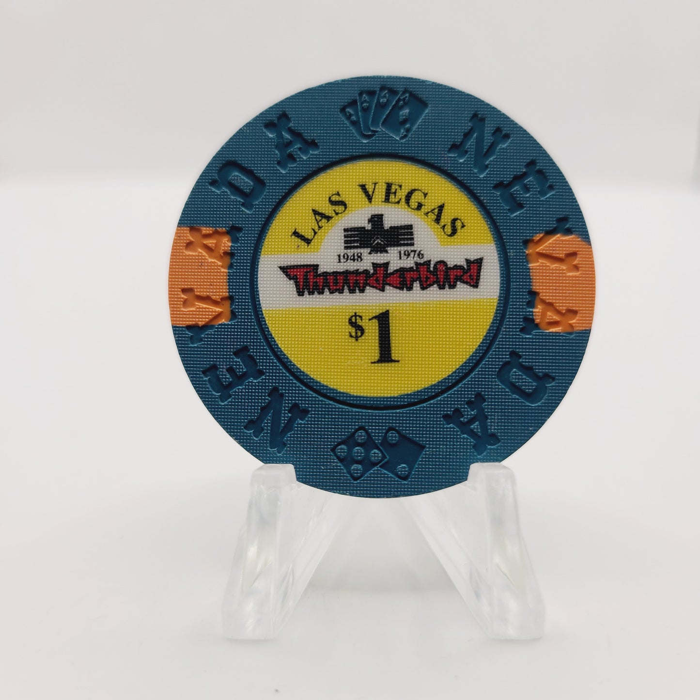 Thunderbird Hotel Casino Las Vegas Nevada 1992 "Borland Imitation" $1 Casino Chip N5942 Limited 1500