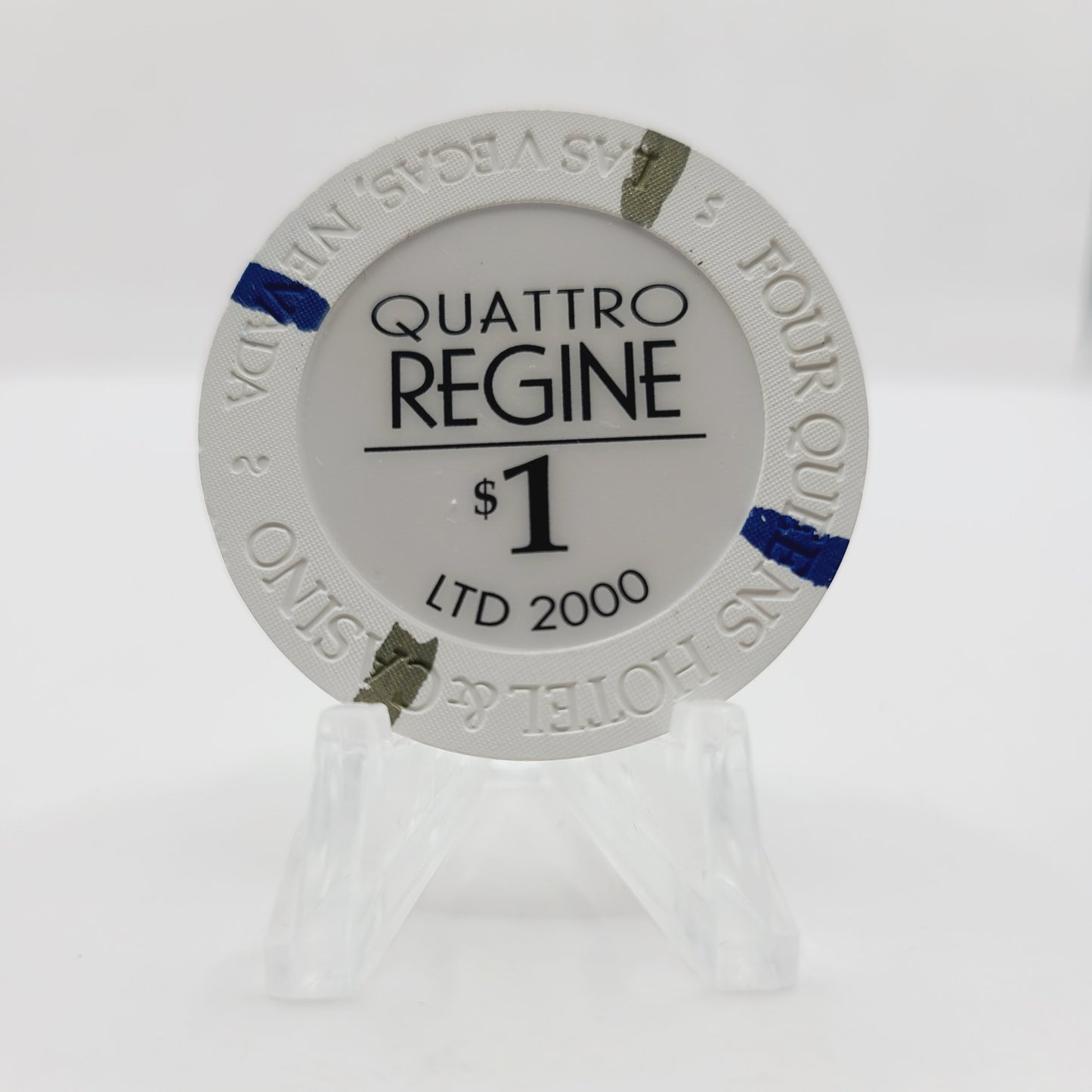 Four Queens Hotel Casino Las Vegas Nevada 2001 $1 "CUATRO REINAS" Casino Chip V7754
