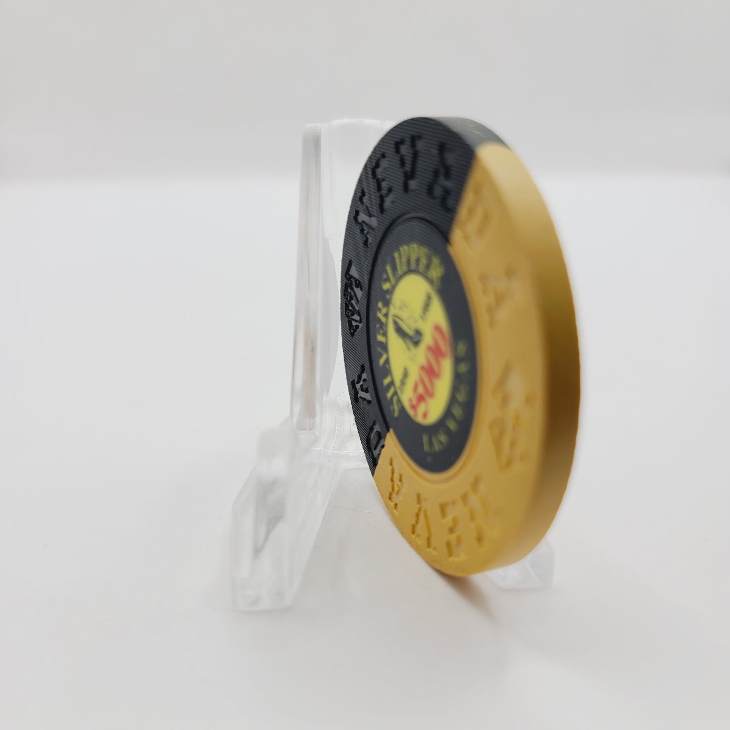 Silver Slipper Gambling Hall Saloon Las Vegas Nevada 1992 $5,000 "Borland Imitation" Casino chip N6023