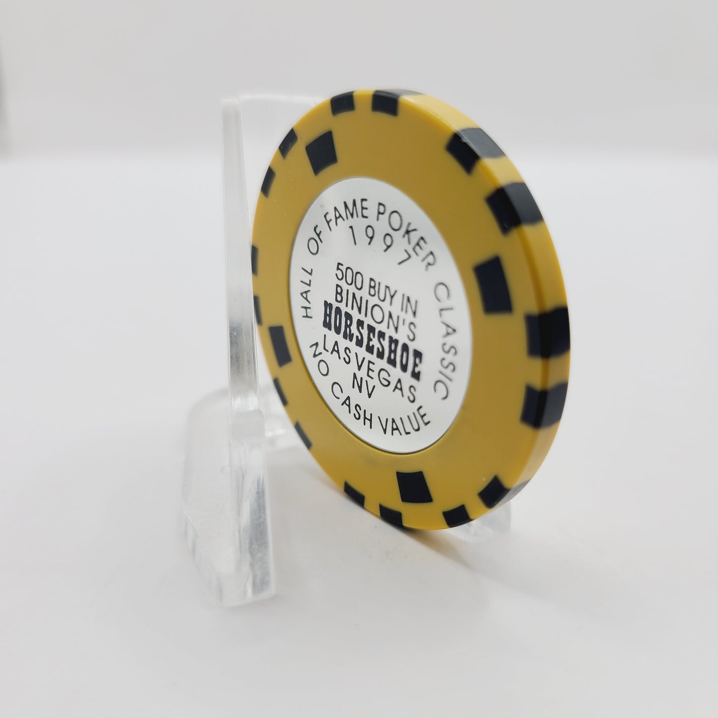Binions Horseshoe Club Las Vegas Nevada 1997 "Hall of Fame Poker Classic 500 Buy In" NCV Chip