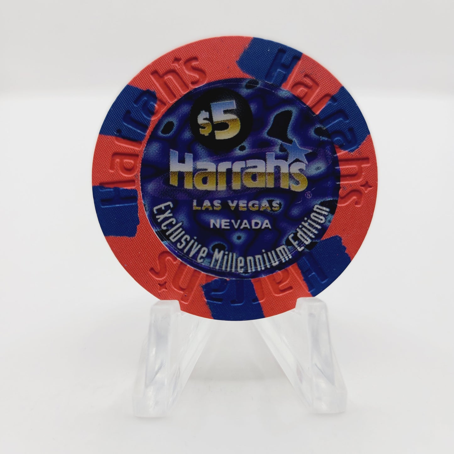 Harrah's Hotel Casino Las Vegas Nevada 2000 "Millennium" $5 Casino Chip V4467