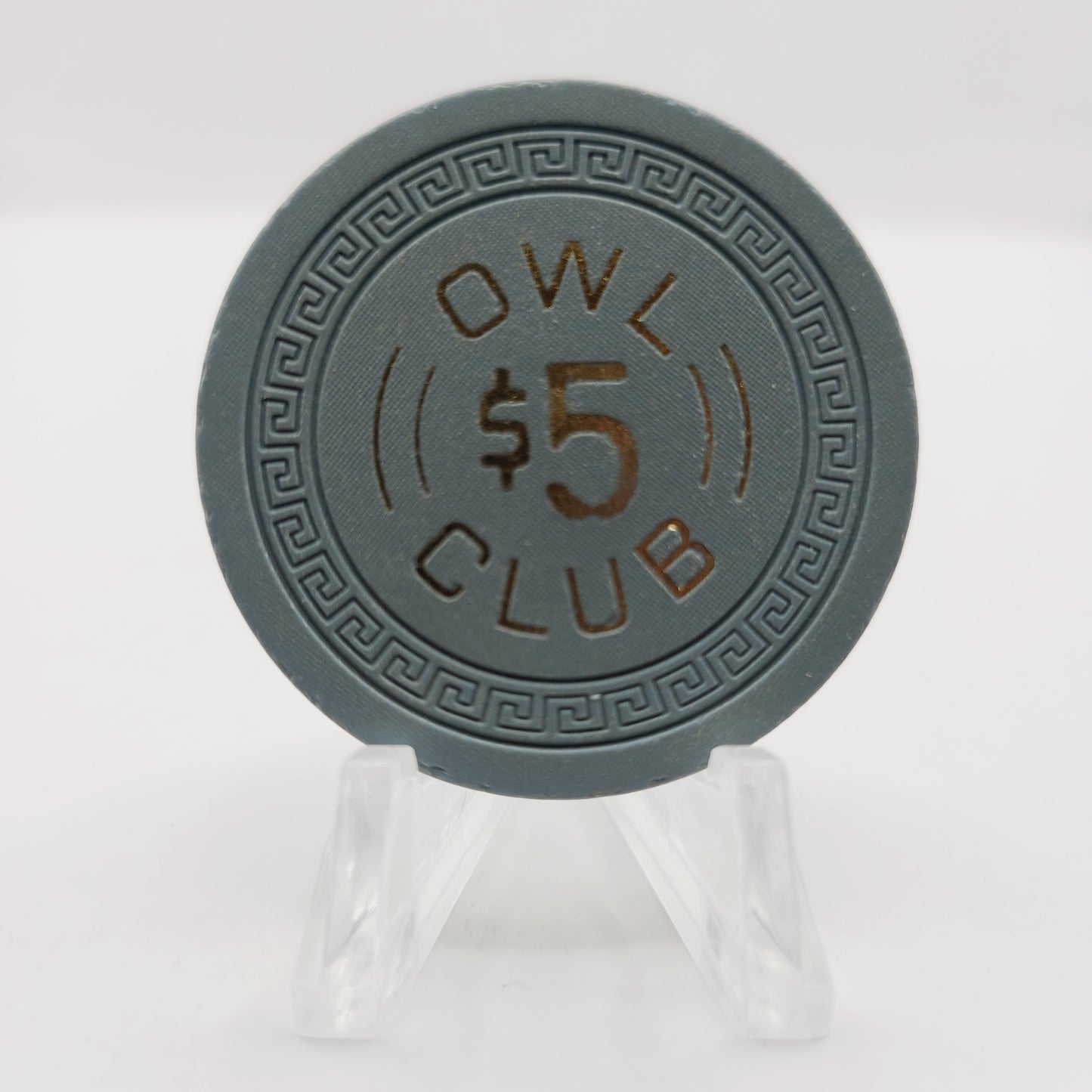 Owl Club Casino Restaurant Battle Mountain Nevada 1960 $5 Casino Chip V1274