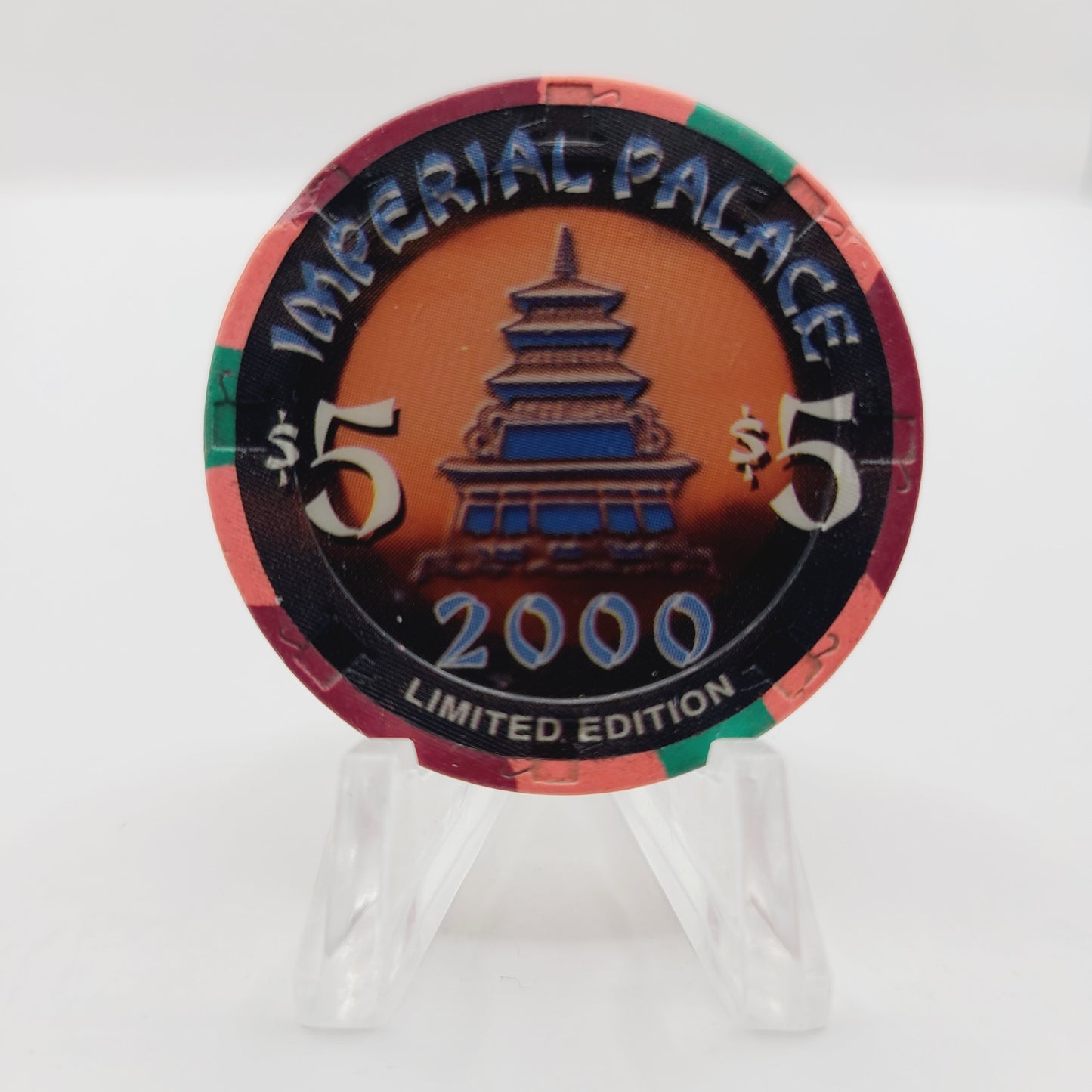 Imperial Palace Hotel Casino Las Vegas Nevada 1999 "Millennium" $5 Casino Chip V4687