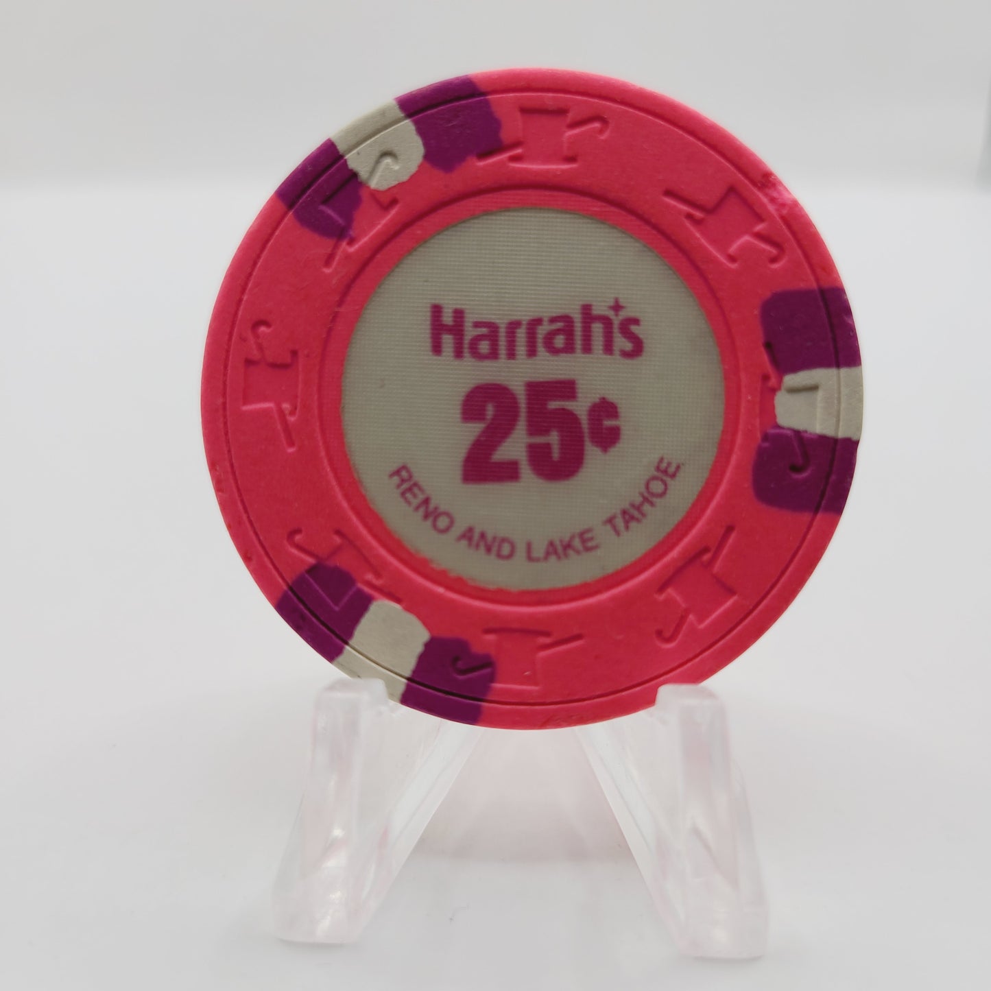 Harrah's Hotel Casino Reno Tahoe Nevada 1980's $.25 Casino Chip N5140