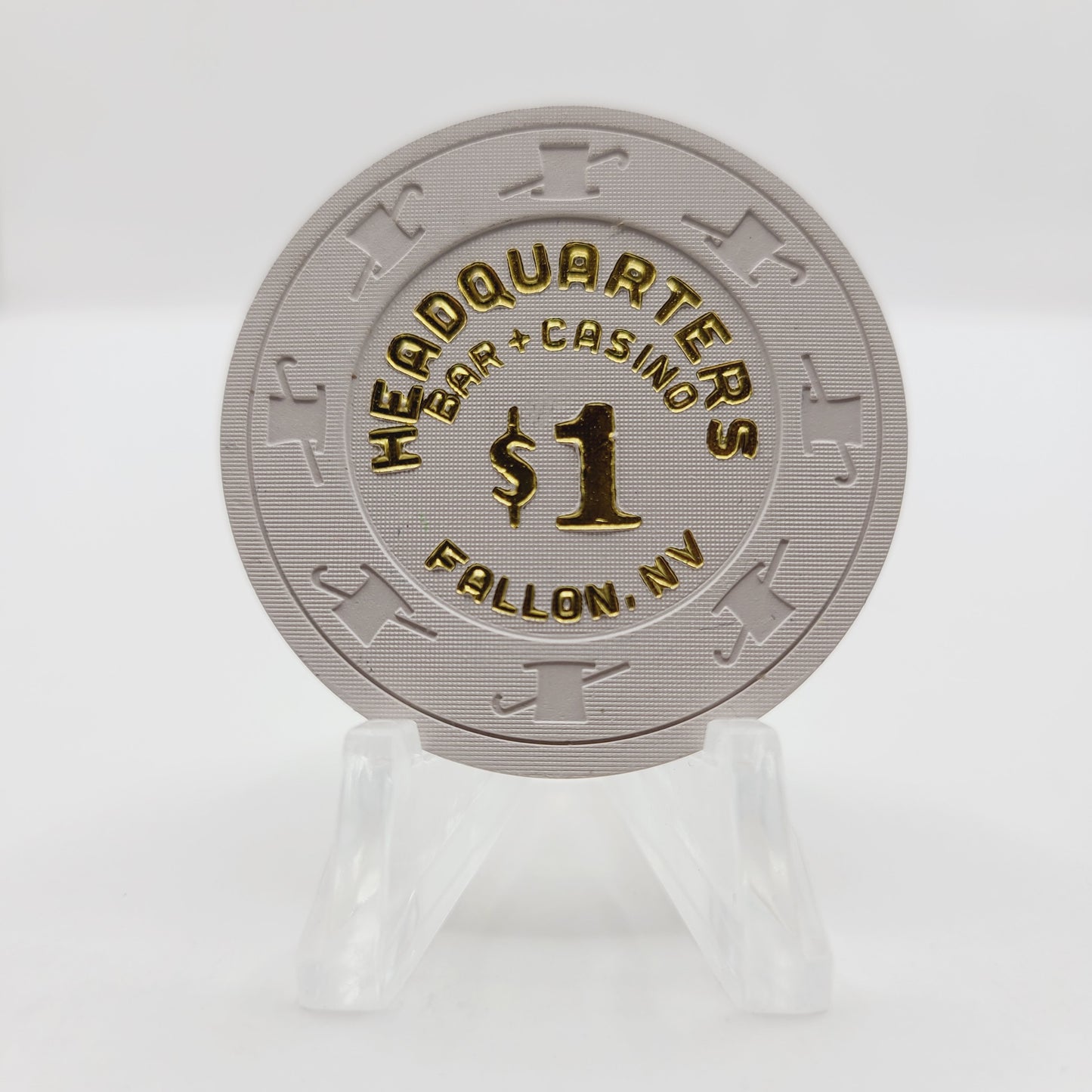 Headquarters Bar Casino Fallon Nevada 1998 $1 Casino Chip V2761