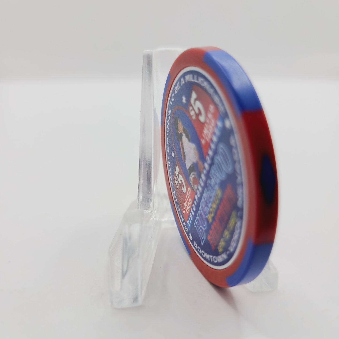 Boomtown Hotel Casino Reno Verdi Nevada 1997 "Buck-a-roo Bonus" $5 Casino Chip N8020 LMT1000