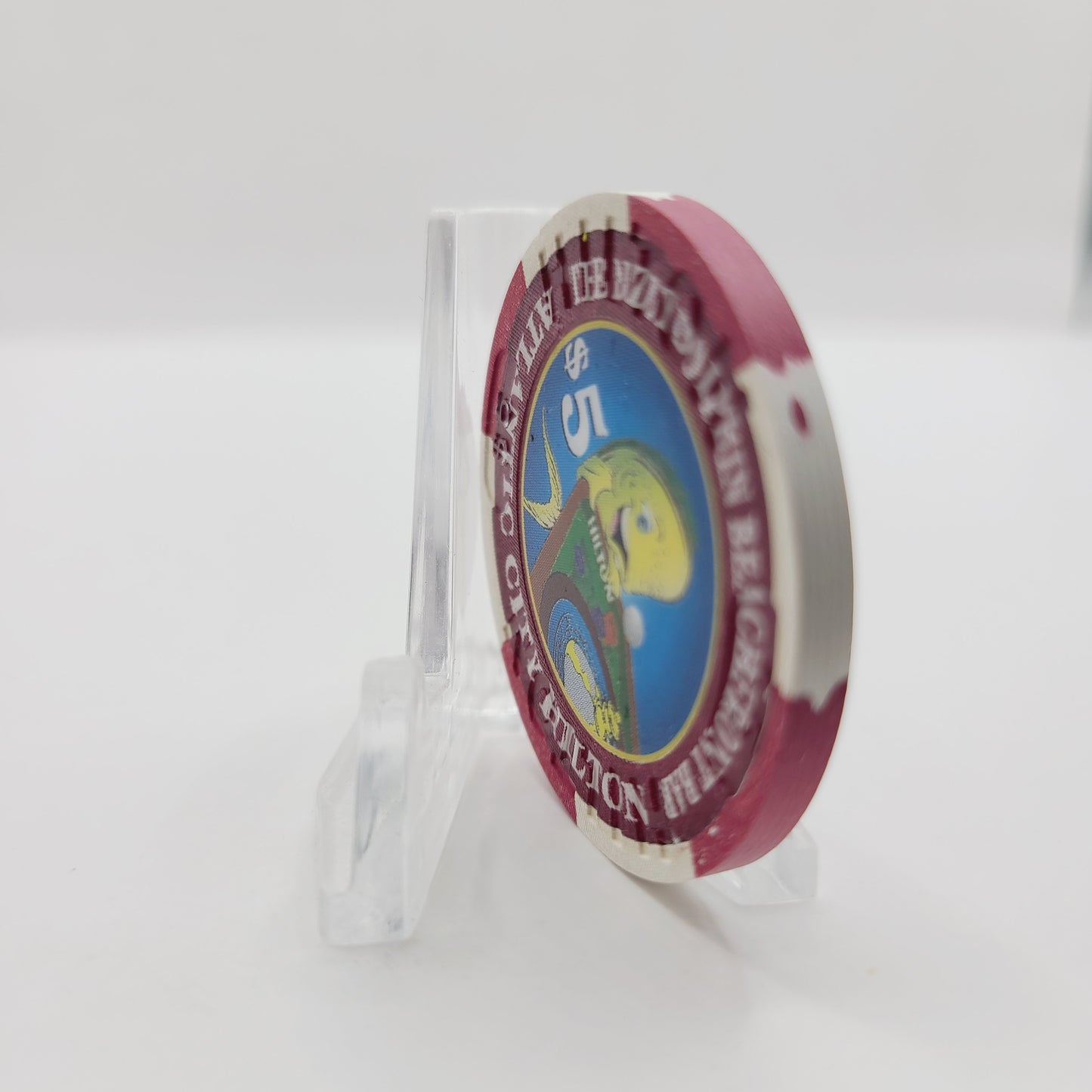 Atlantic City Hilton Atlantic City New Jersey "The Dizzy Dolphin Beachfront Bar" $5 Limited Edition Chip