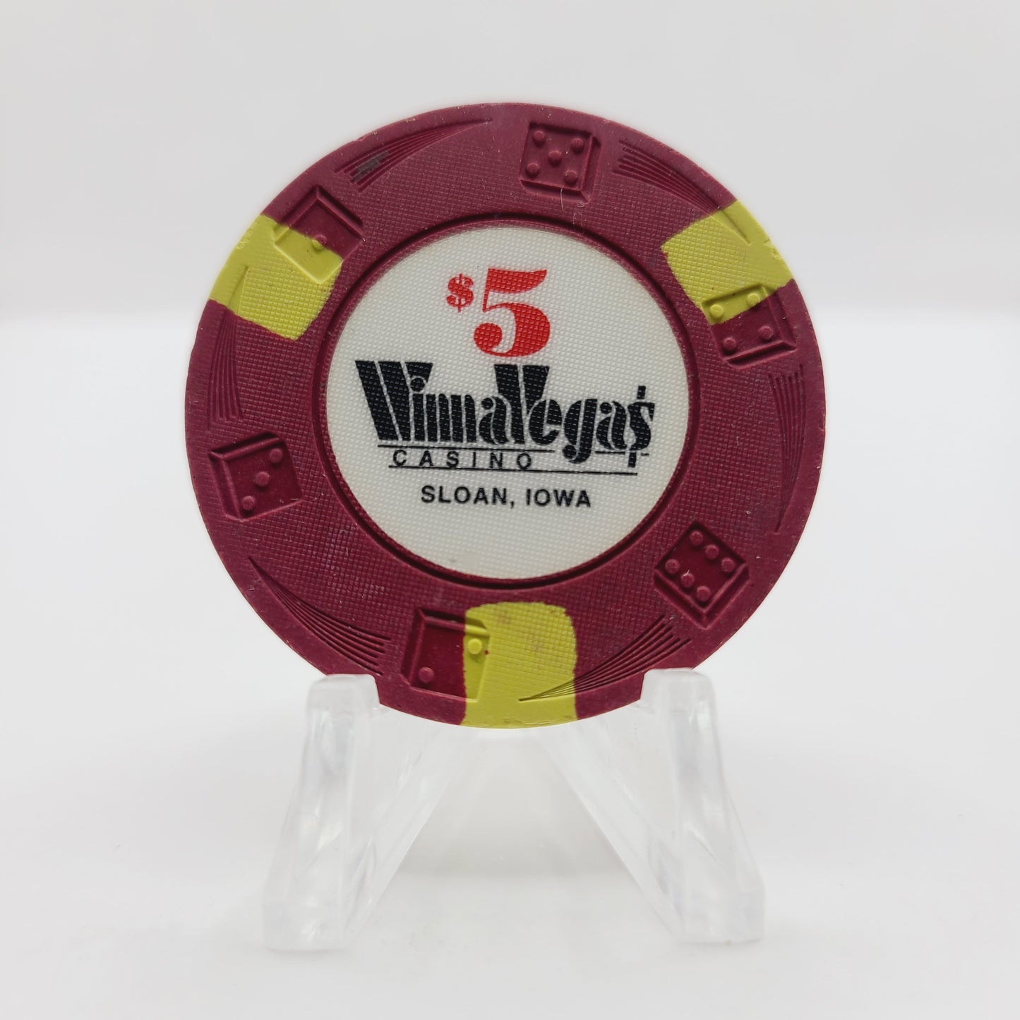 Winna Vegas Hotel Casino Sloan Iowa $5 Casino Chip