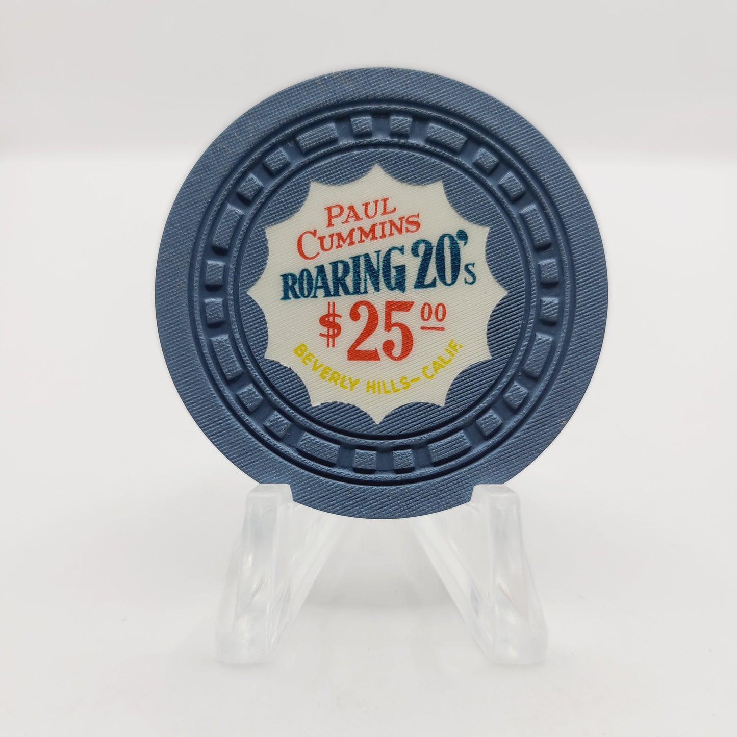 Roaring 20's "Paul Cummins" Beverly Hills California Card Room $25 Casino Chip CG046059