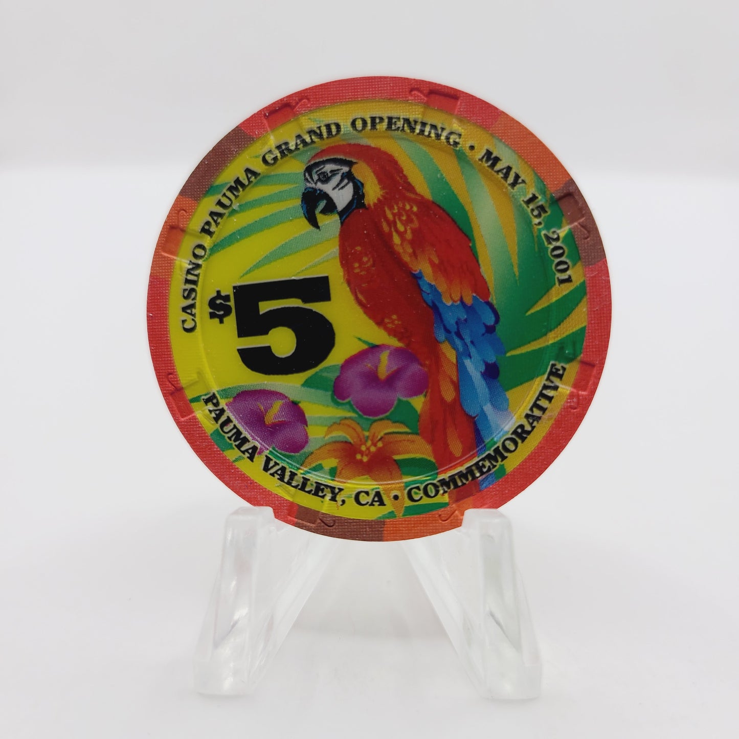 Casino Pauma Pauma Valley California 2001 "Grand Opening" $5 Casino chip CG010544