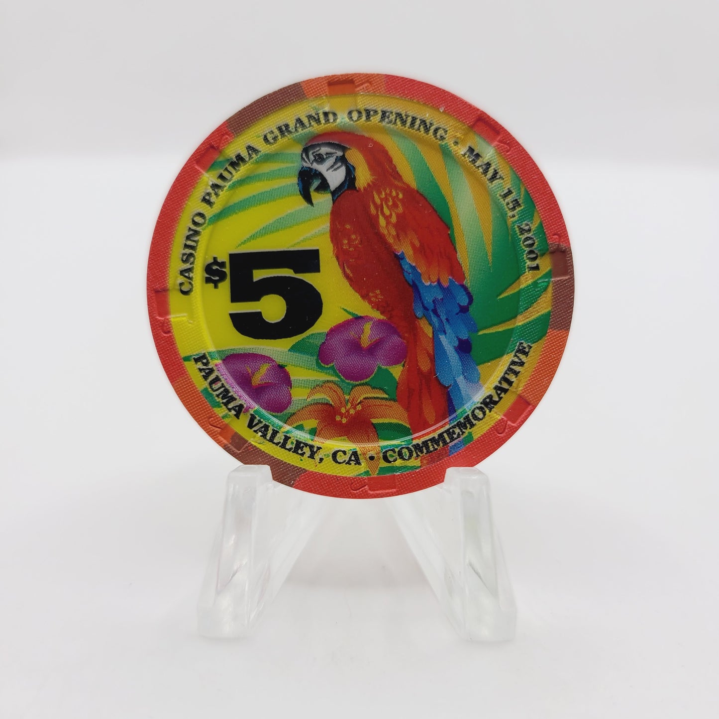 Casino Pauma Pauma Valley California 2001 "Grand Opening" $5 Casino chip CG010544