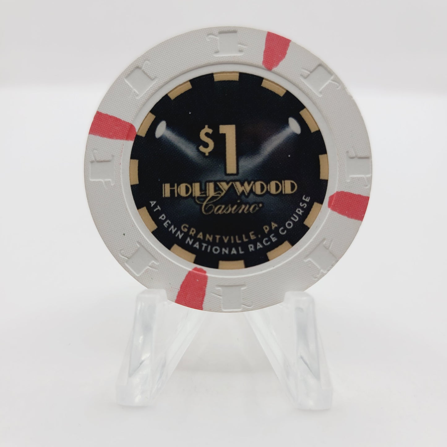 Hollywood Casino at Penn National Grantville Pennsylvania "Racino" 2010 $1 Casino Chip