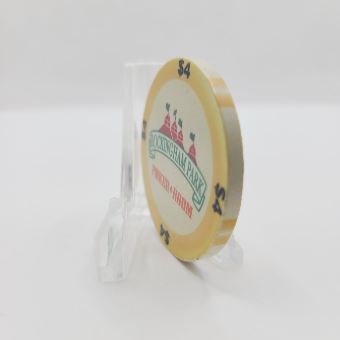 Rockingham Park Poker Room Salem New Hampshire $4 Casino Chip CG030117