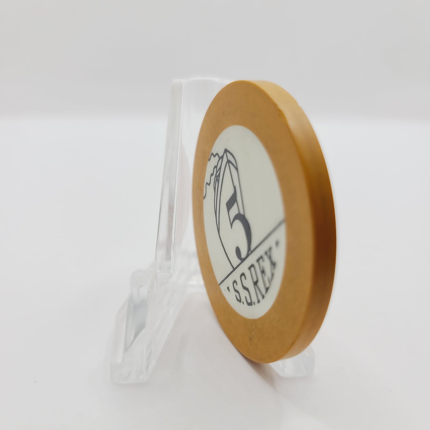 S.S.Rex Gambling Ship Santa Monica California 5 "Illegal" Chip