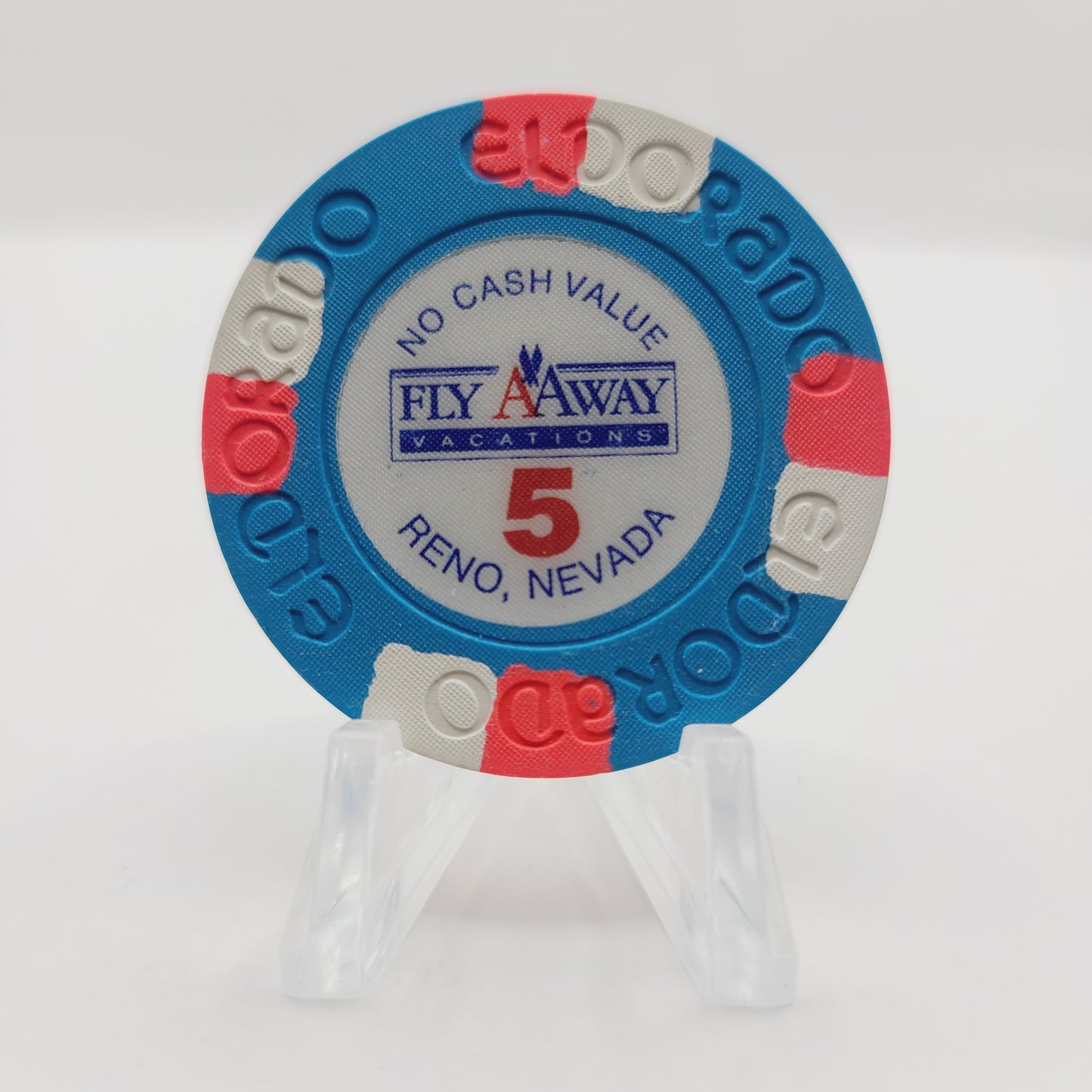 El Dorado Hotel Casino Reno Nevada 1980's 5 NCV "Fly AAway" Casino Chip N4656
