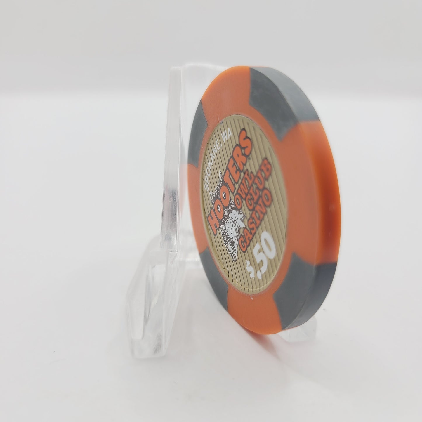 Hooters Owl Club Casino Spokane Washington $.50 Casino Chip CG026094