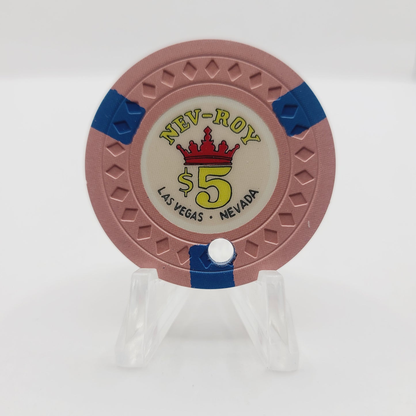 Royal Nevada Hotel Casino Las Vegas Nevada 1958 $5 Casino Chip N2085.C *Drilled