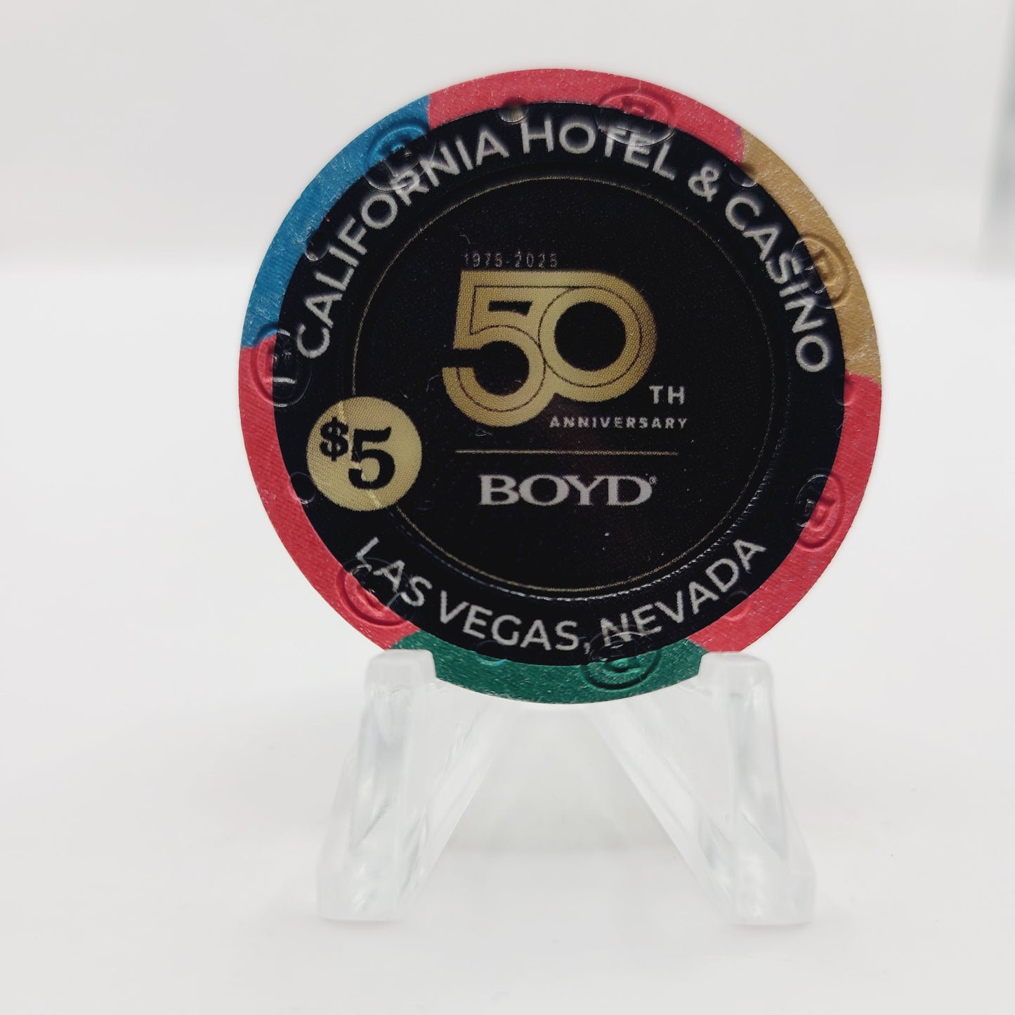 California Hotel Casino Las Vegas Nevada 2025 "Boyd's 50th Anniversary" $5 Casino Chip