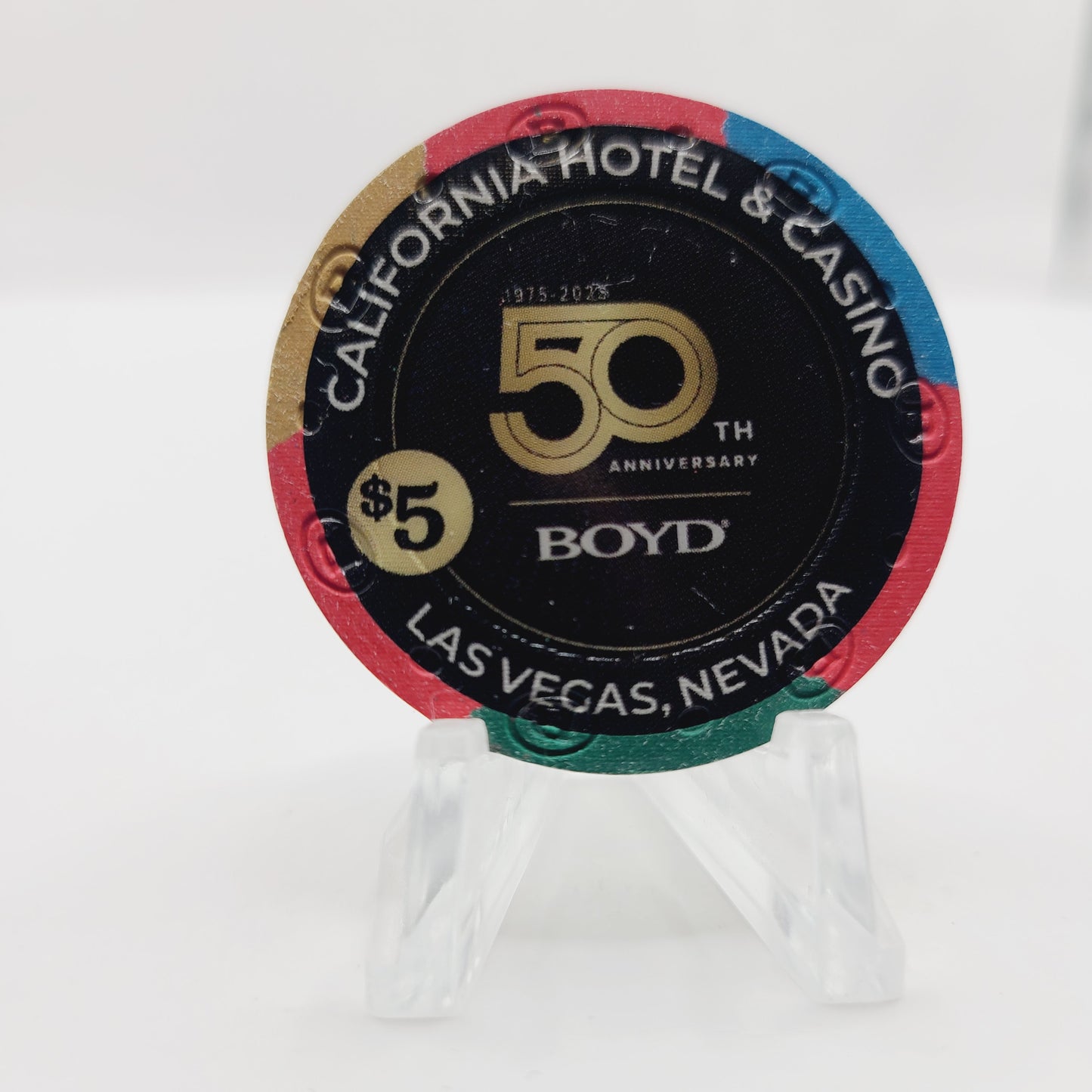 California Hotel Casino Las Vegas Nevada 2025 "Boyd's 50th Anniversary" $5 Casino Chip