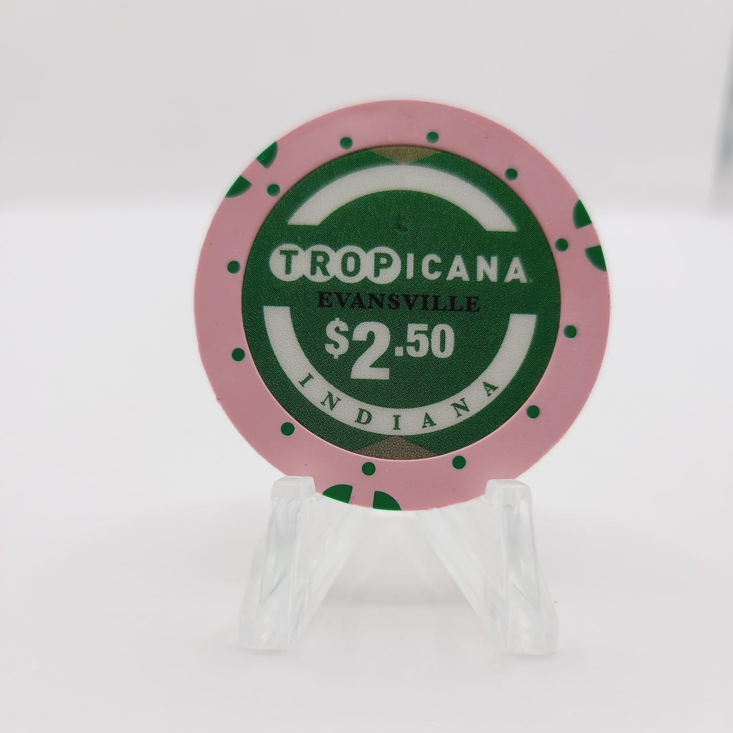 Tropicana Hotel Casino Evansville Indiana 2013 $2.50 Casino Chip (Backup set)