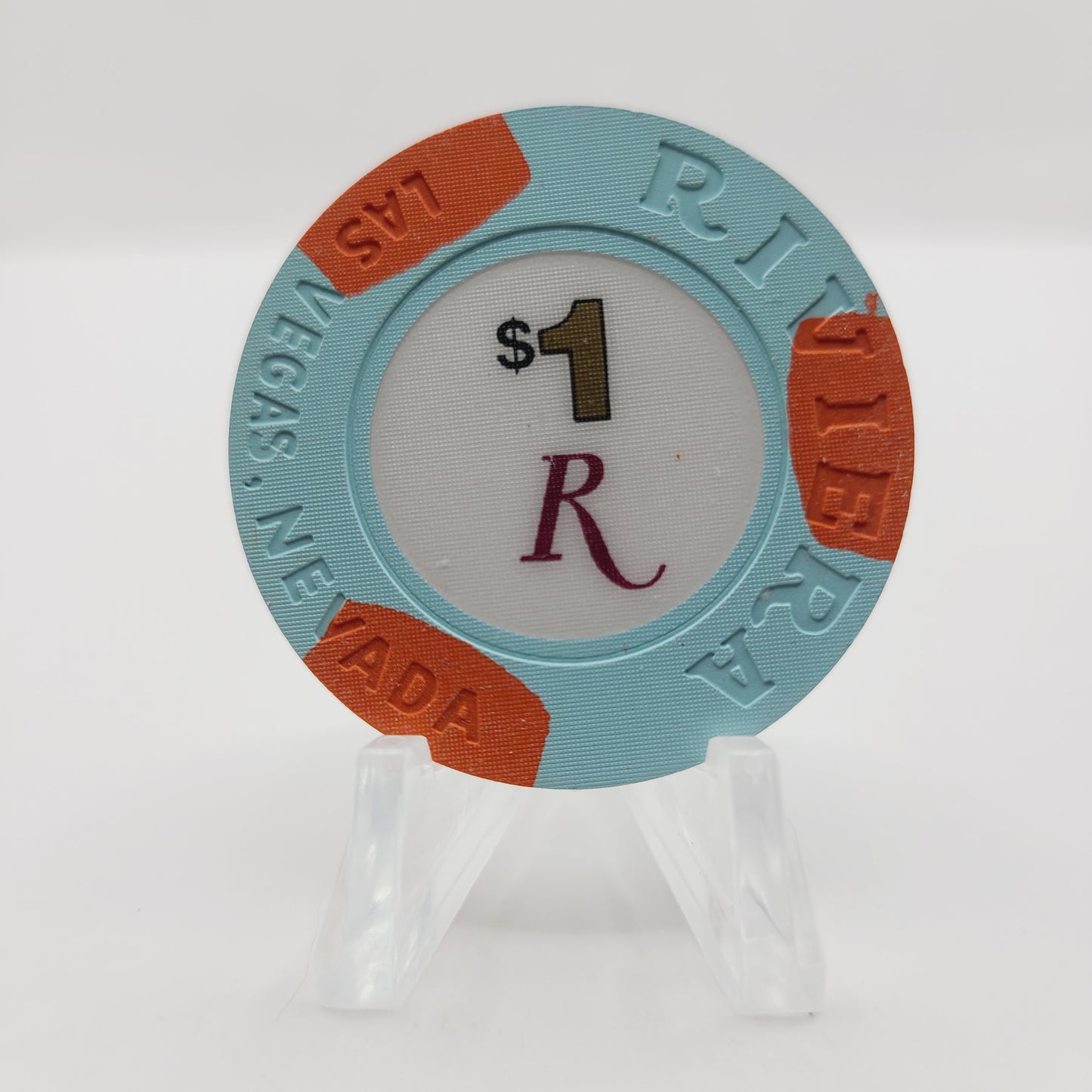 Riviera Hotel Casino Las Vegas Nevada 1992 $1 Casino Chip N2028 *Textured
